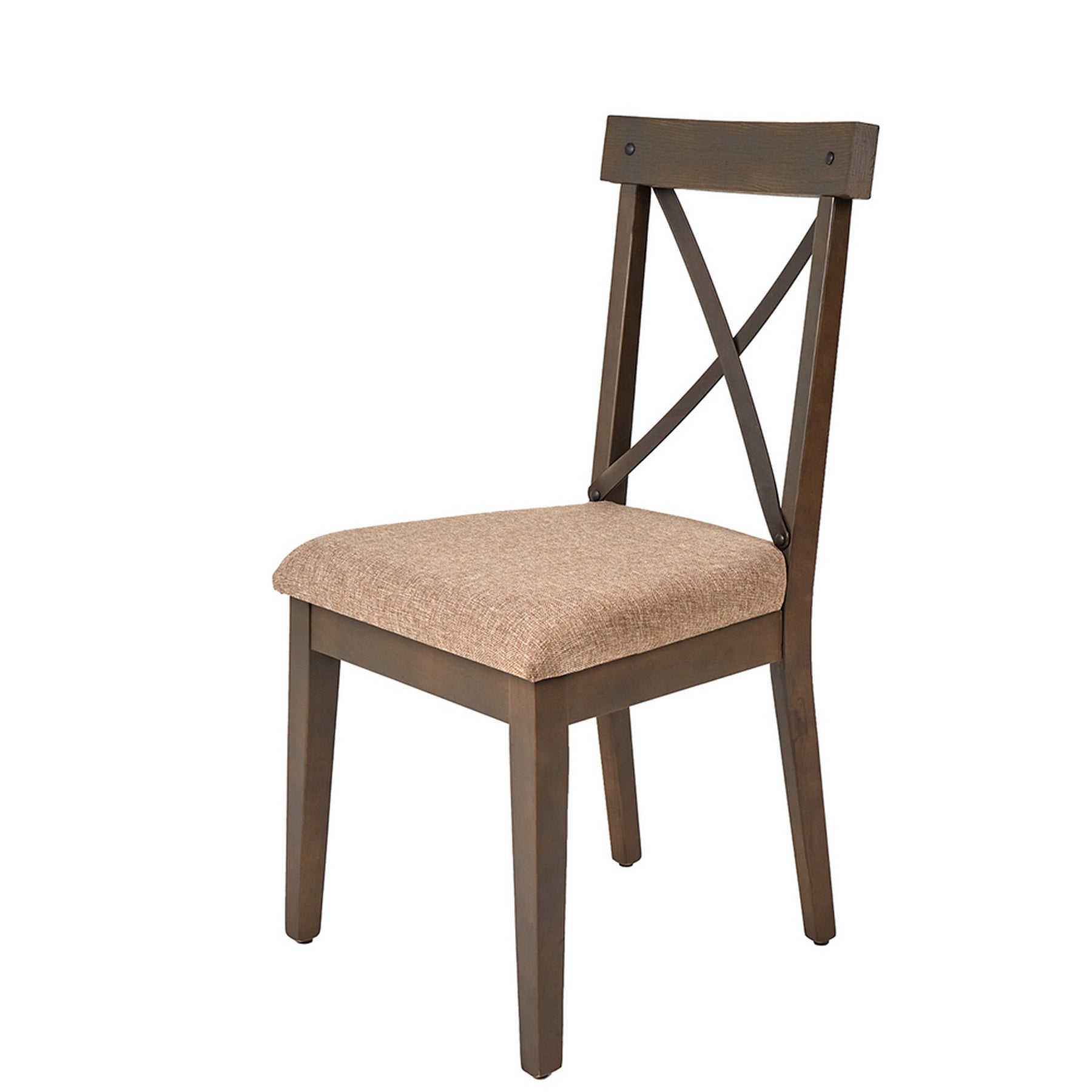 Silla Irina Nogal Rustico y Beige - Kessa