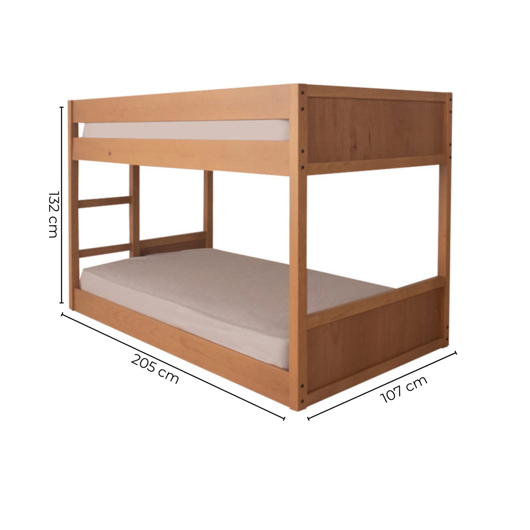 Litera 2 Camas Individuales Norwick Natural - Kessa