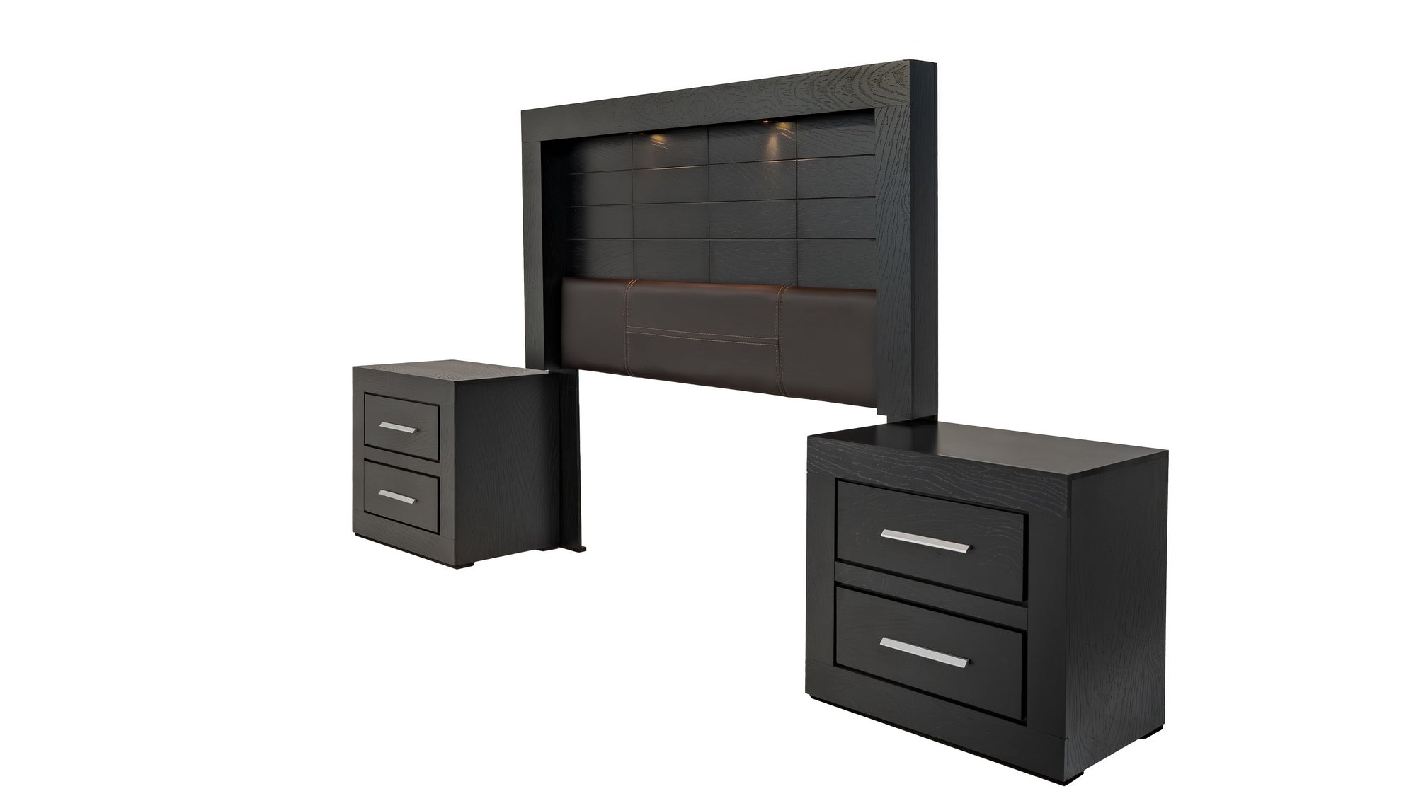 Recamara Matrimonial 4 Piezas Pamela Sin Espejo Chocolate - Kessa