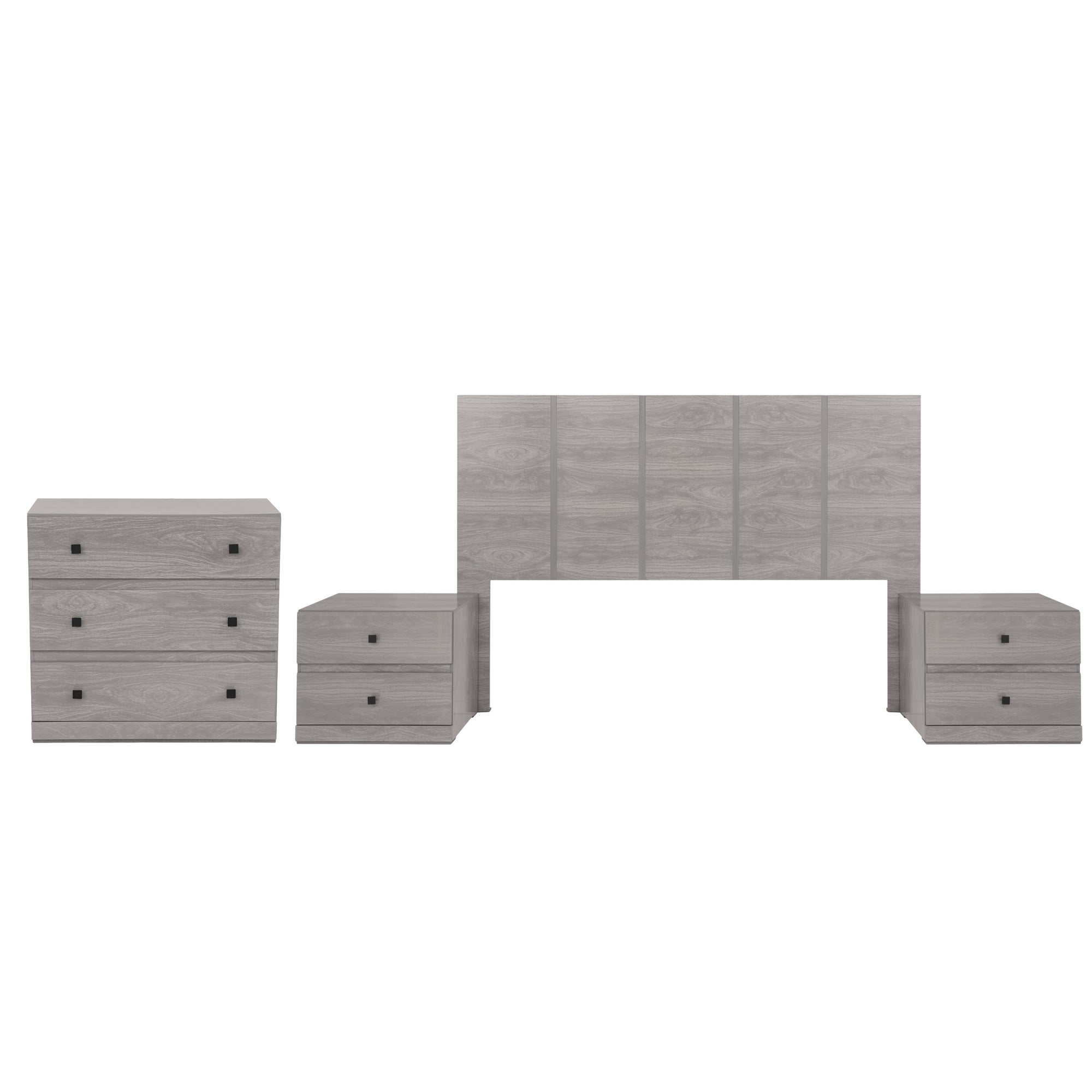 Recamara KS 4 Piezas Louis Sin Espejo Gris - Kessa