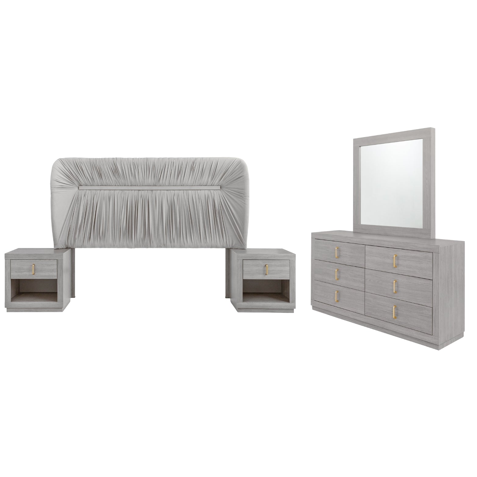 Recamara KS 5 Piezas Auma Gris - Kessa