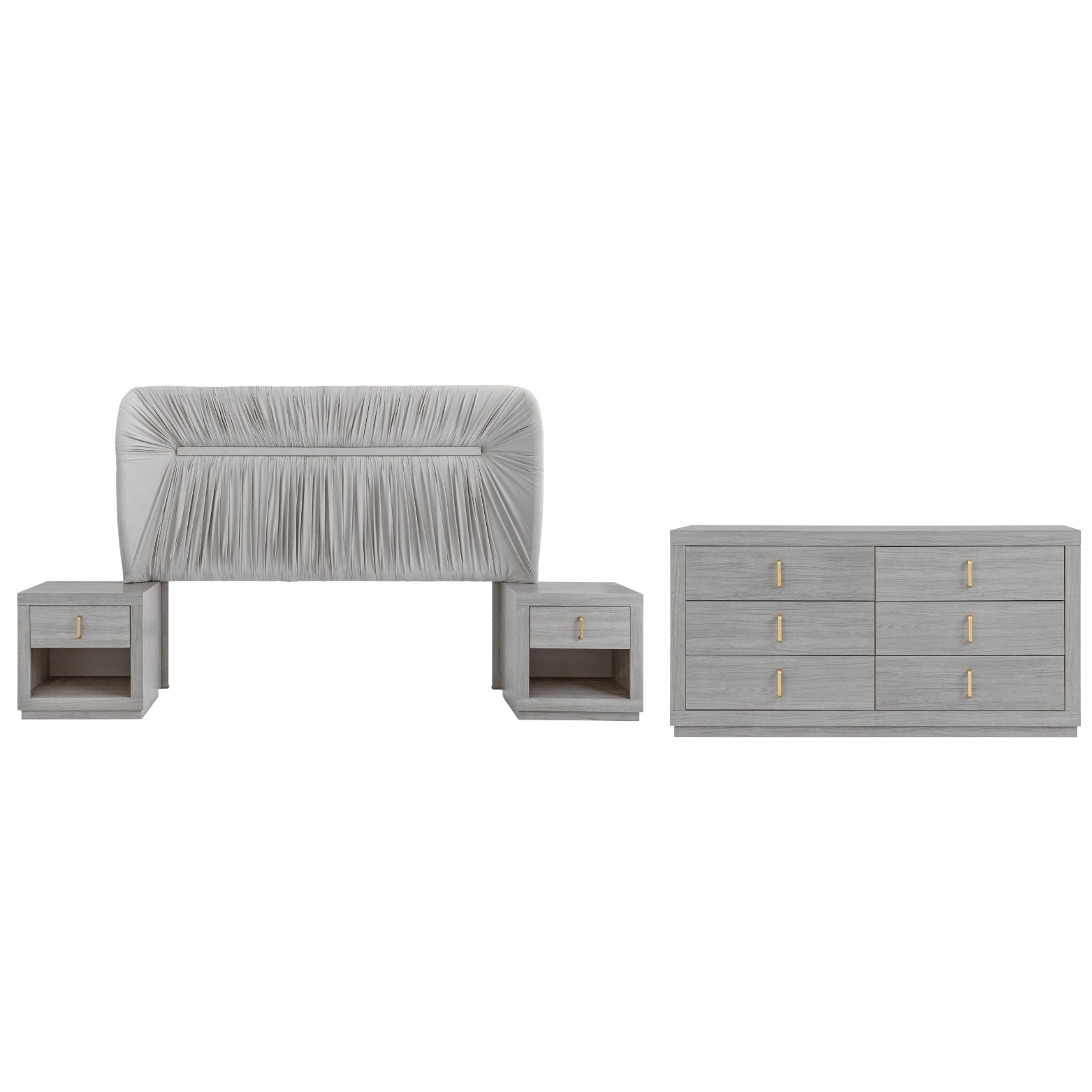 Recamara KS 4 Piezas Auma Sin Espejo Gris - Kessa