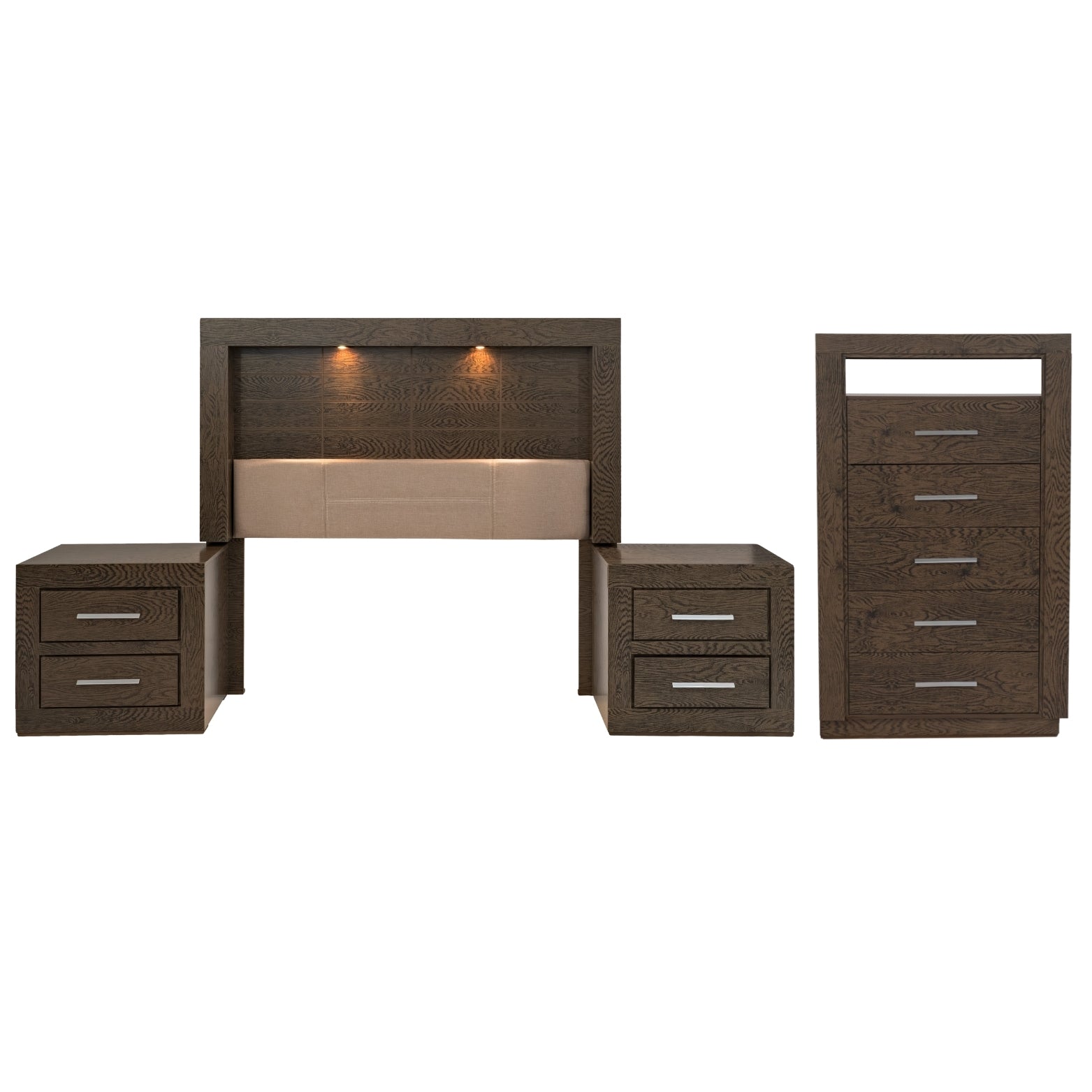 Recamara Matrimonial 4 Piezas Pamela Sin Espejo Capuchino - Kessa