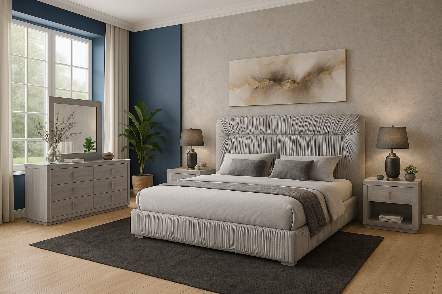 Recamara KS 5 Piezas Auma Gris - Kessa