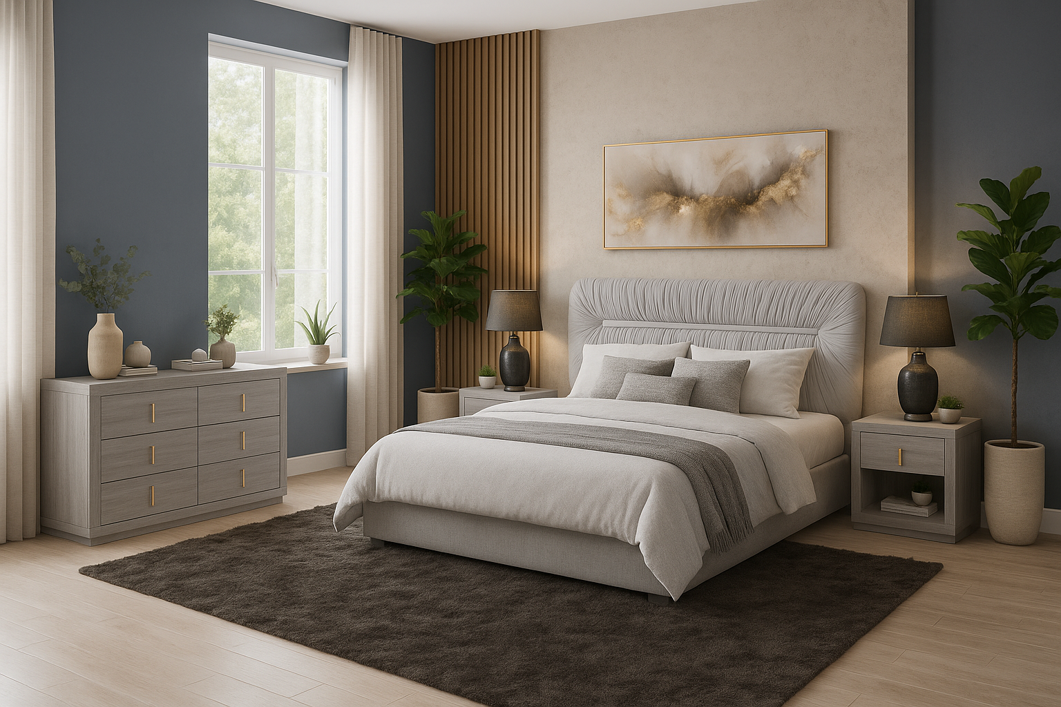 Recamara KS 4 Piezas Auma Sin Espejo Gris - Kessa