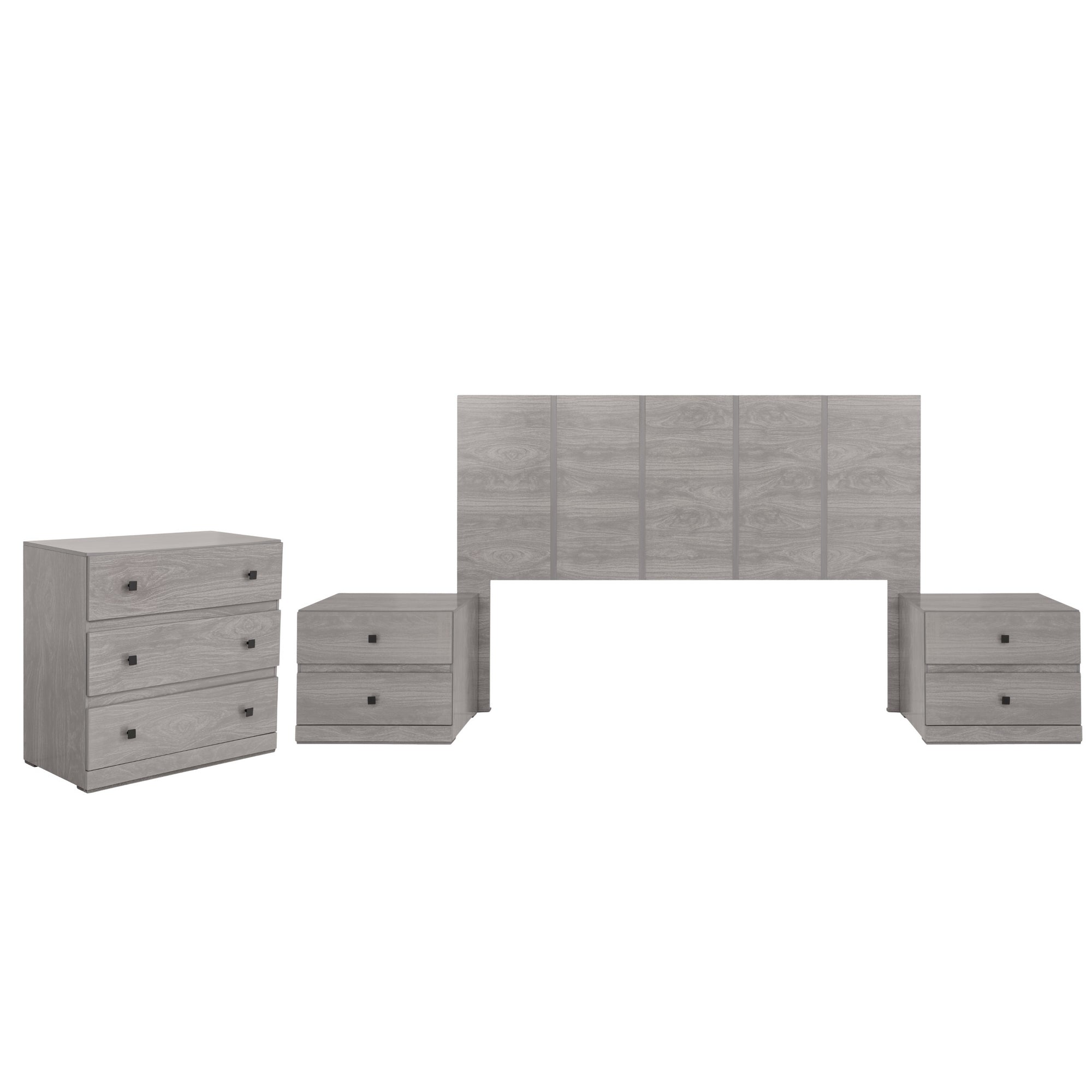 Recamara KS 4 Piezas Louis Sin Espejo Gris - Kessa