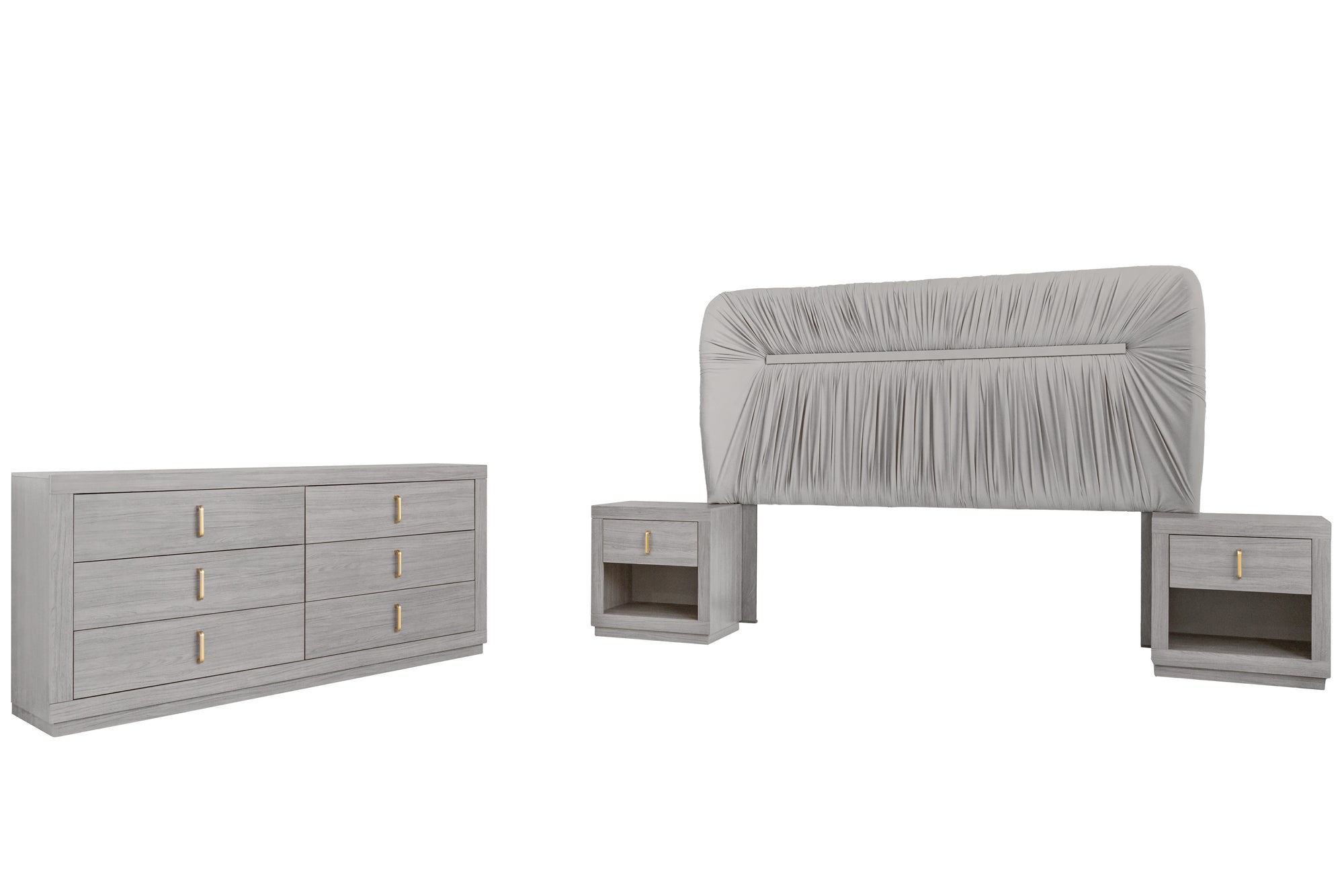 Recamara KS 4 Piezas Auma Sin Espejo Gris - Kessa