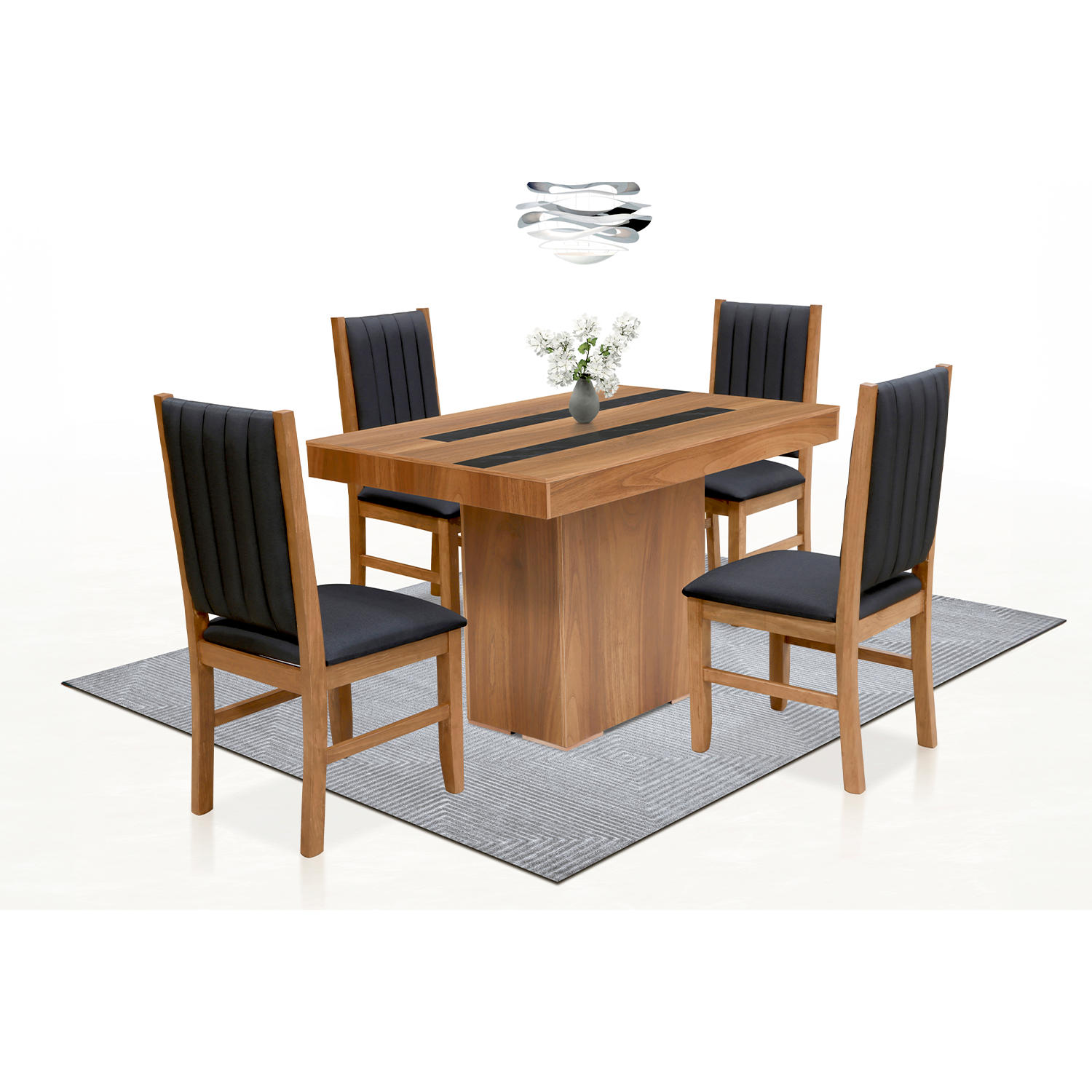 Comedor 4 Sillas Eleonora Parota - Kessa