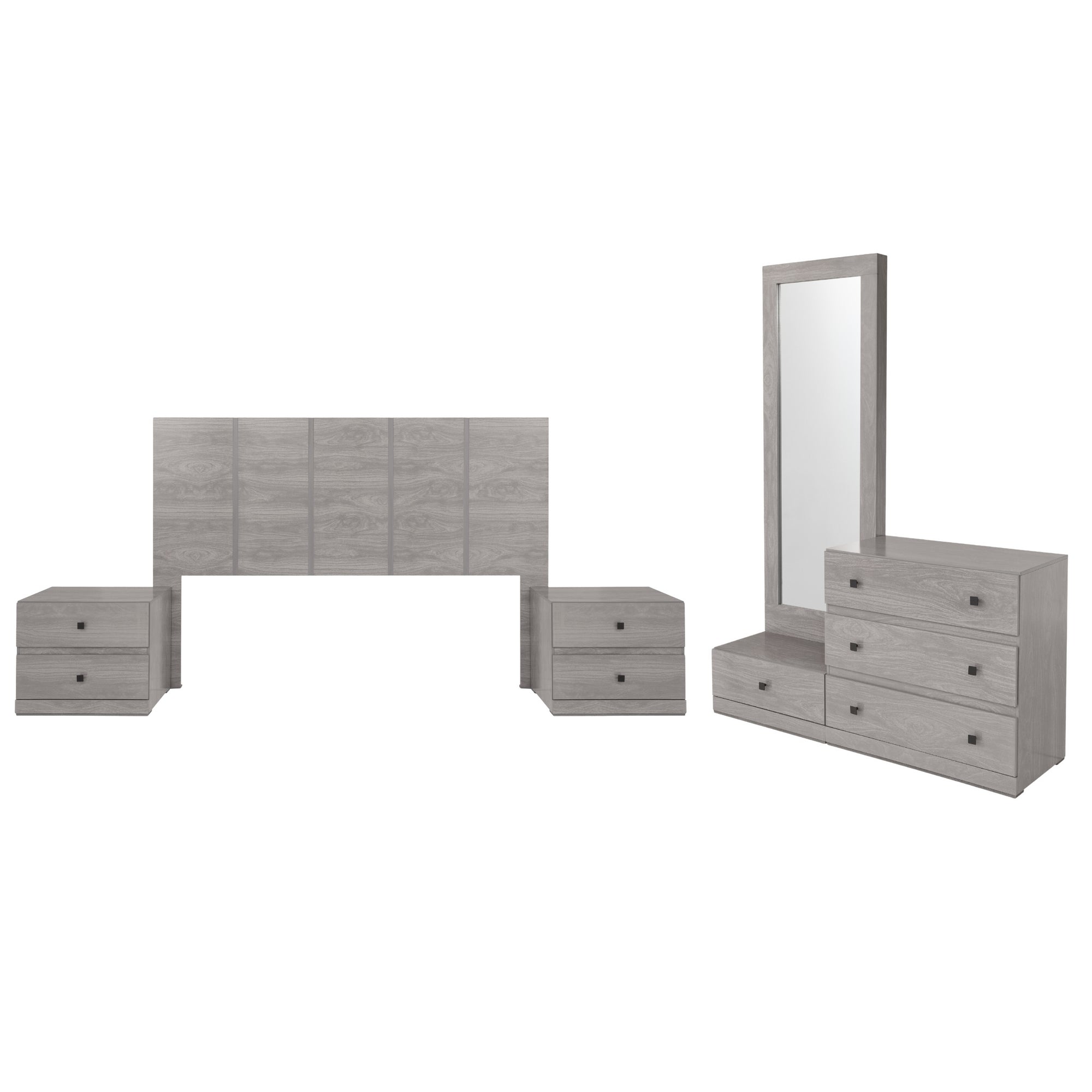 Recamara KS 5 Piezas Louis Gris - Kessa