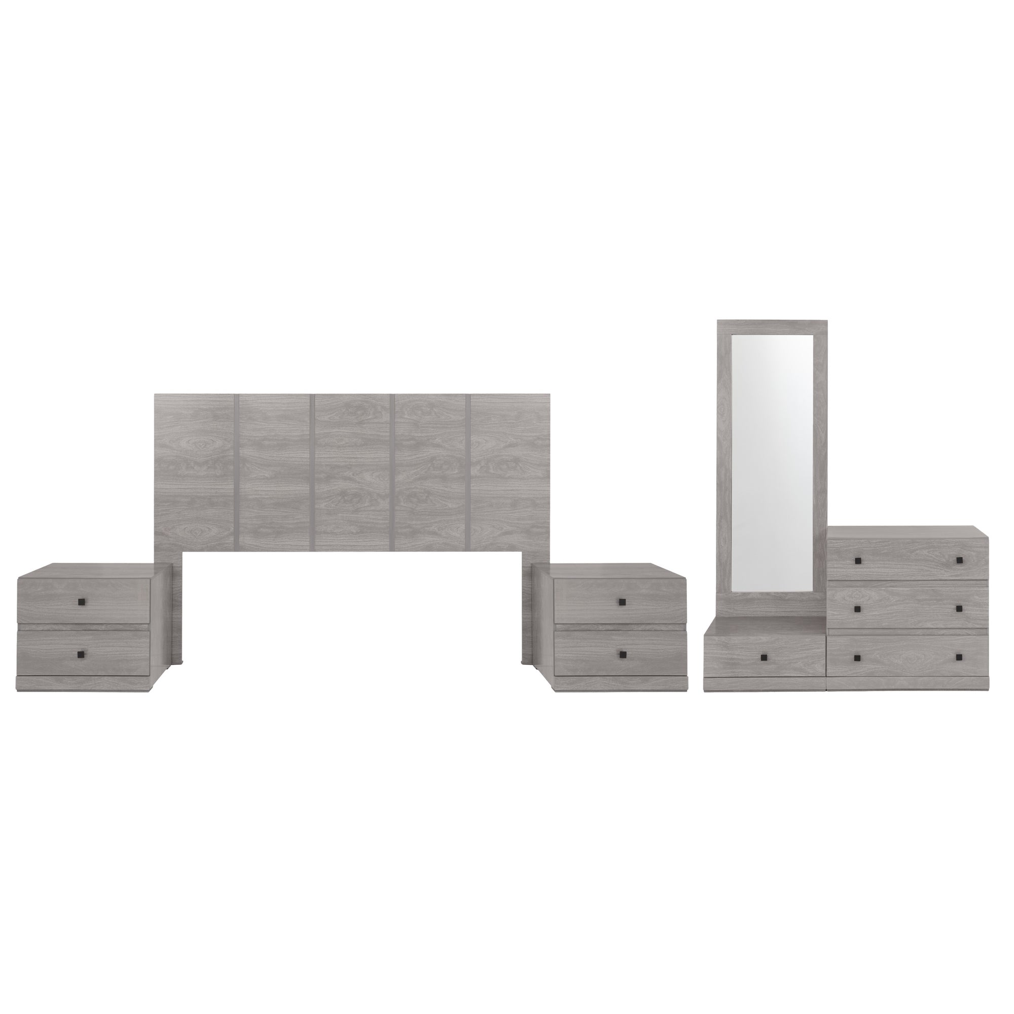 Recamara KS 5 Piezas Louis Gris - Kessa