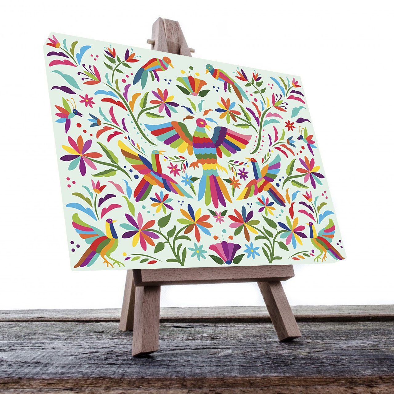 Cuadro Decorativo Arte Huichol Otomí 90 X 60