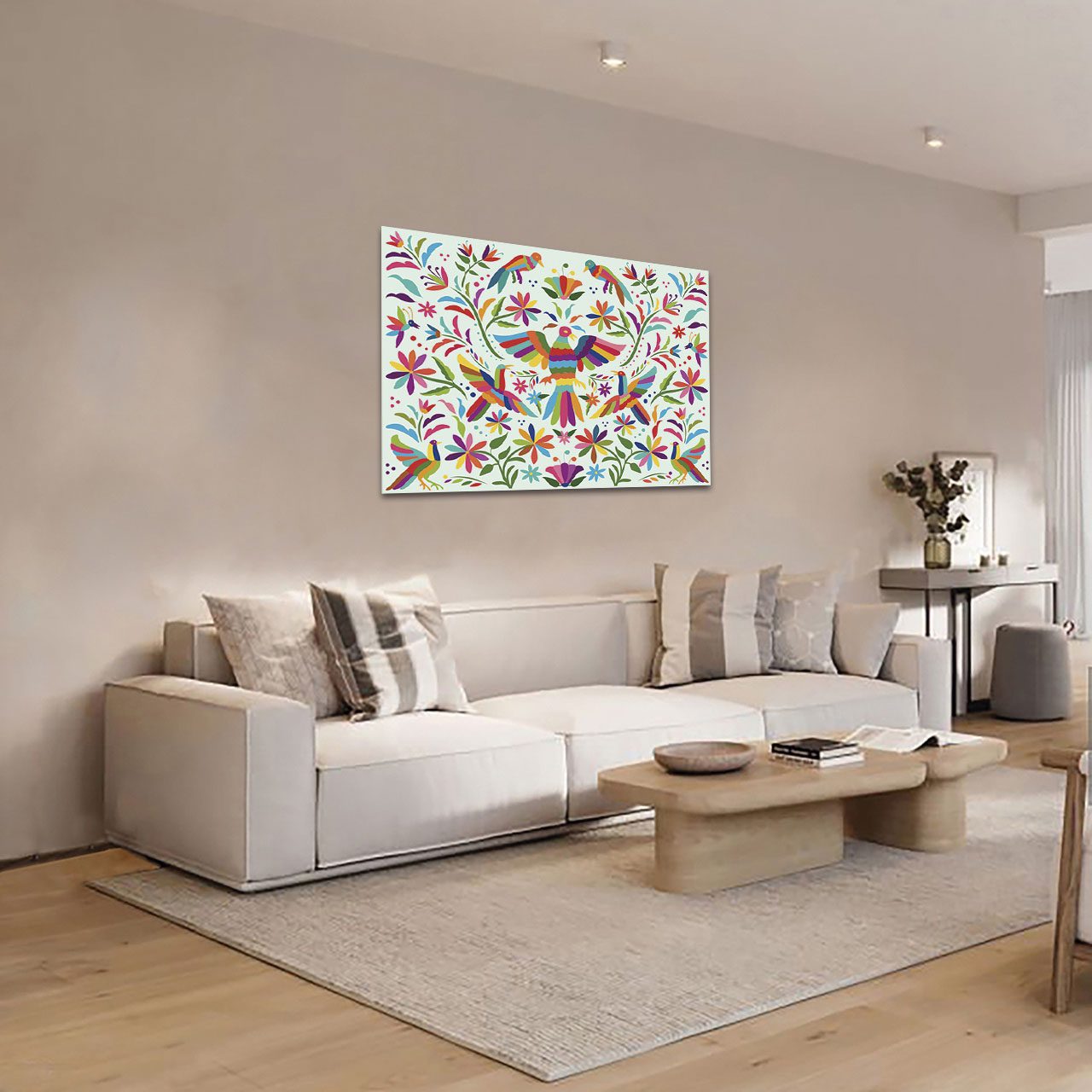 Cuadro Decorativo Arte Huichol Otomí 90 X 60