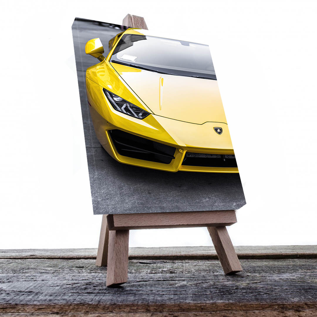 Cuadro Decorativo de Automóvil Deportivo Lamborghini Amarillo #13 45 X 30