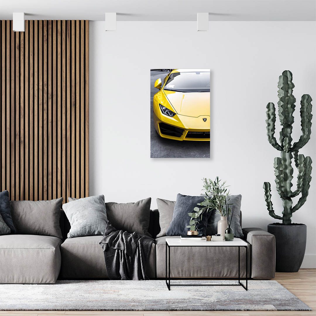 Cuadro Decorativo de Automóvil Deportivo Lamborghini Amarillo #13 45 X 30