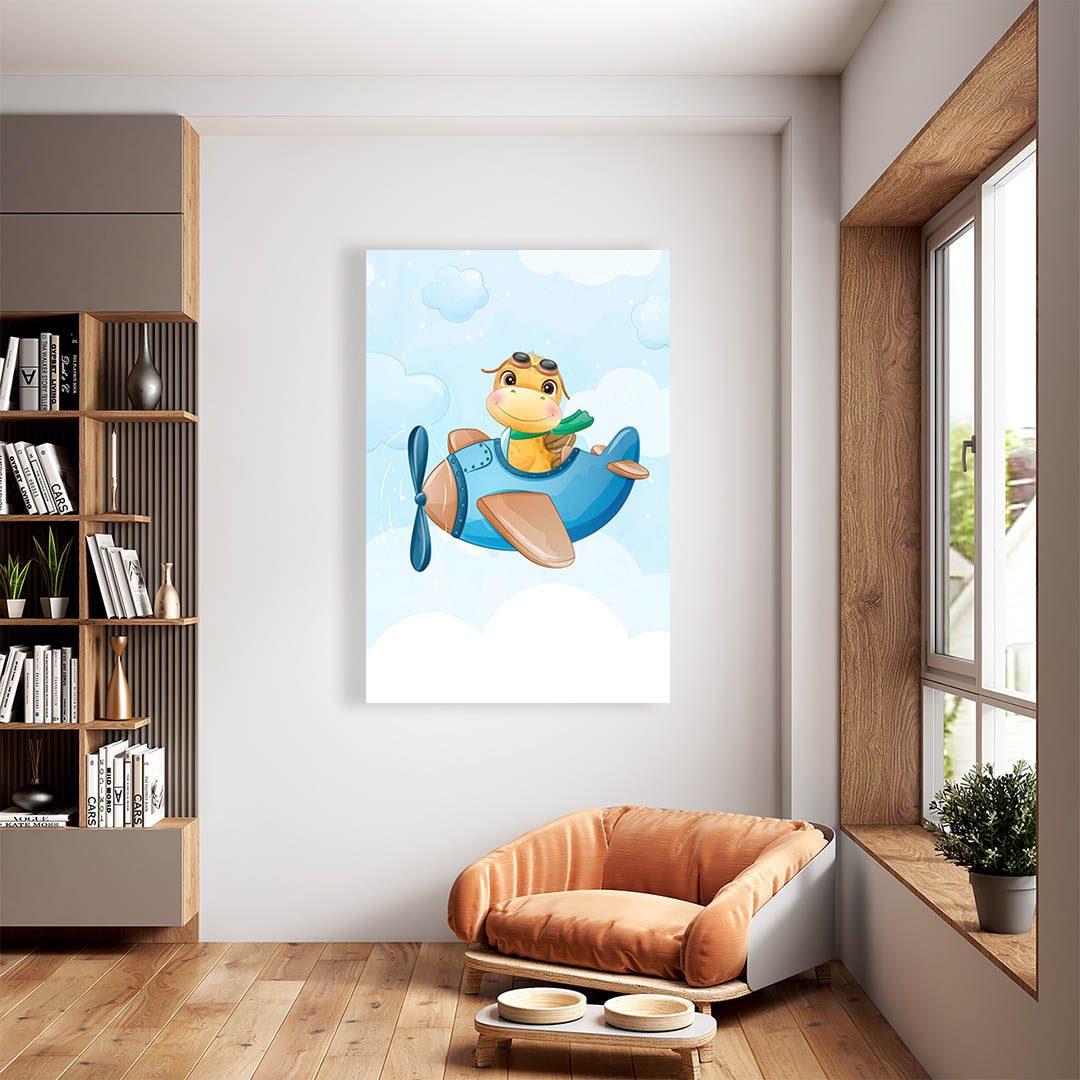 Cuadro Decorativo Infantil de Dinosaurios #07 45 X 30