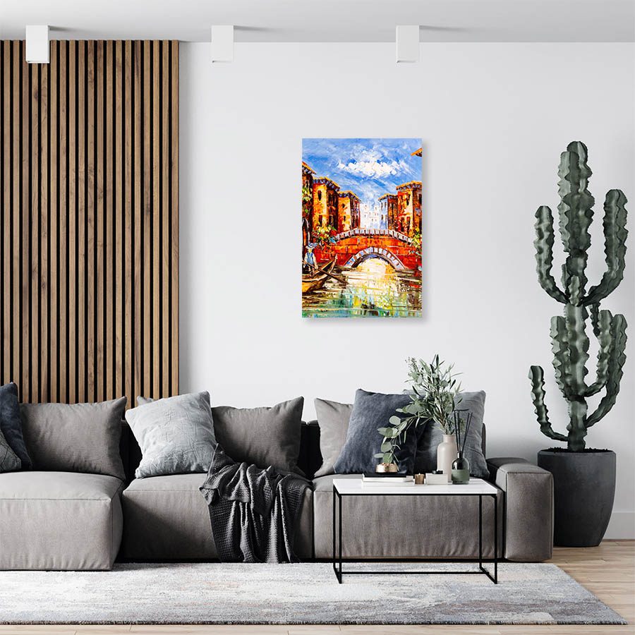 Cuadro Decorativo Venecia Estilo Oleo #12V 45 X 30
