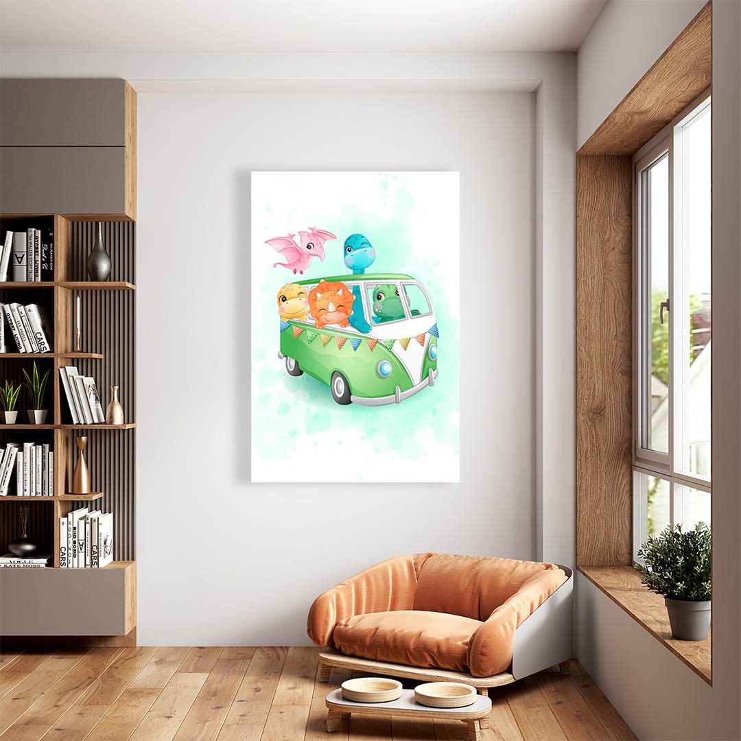 Cuadro Decorativo Infantil de Dinosaurios #12 45 X 30