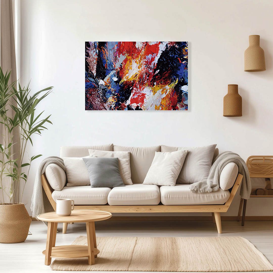 Cuadro Decorativo Abstracto Estilo Oleo #33 45 X 30
