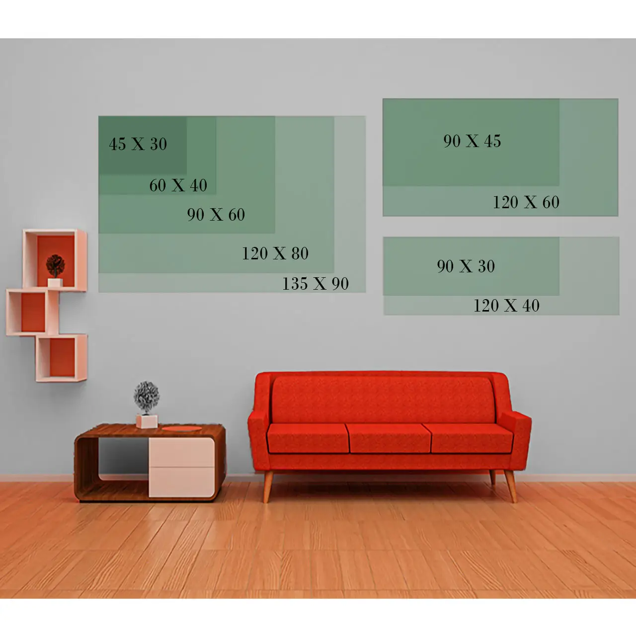 Cuadro Decorativo Poblado con Lago Estilo Oleo #12 45 X 30