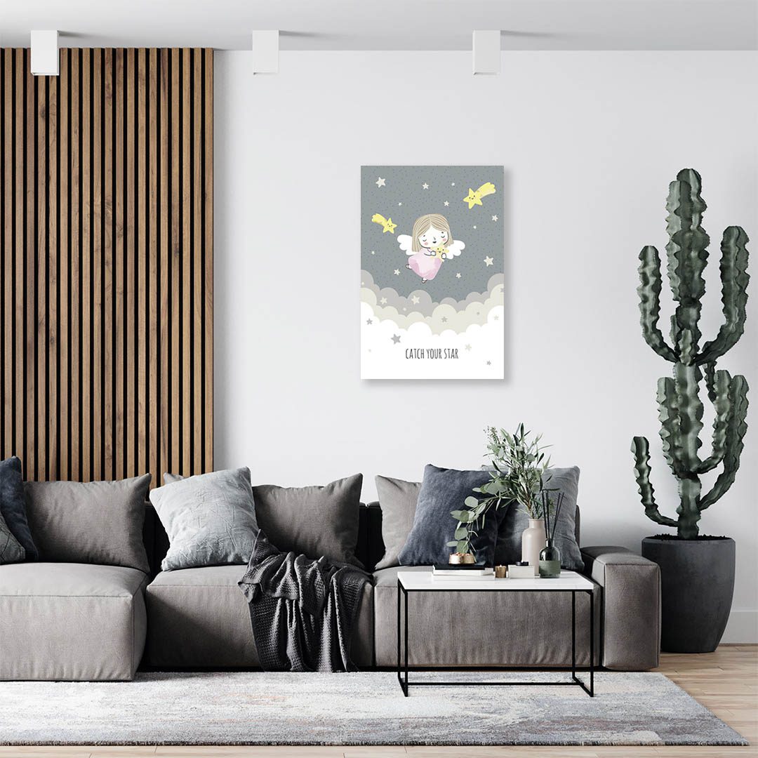 Cuadro Decorativo Infantil de Niña Ángel #17 45 X 30