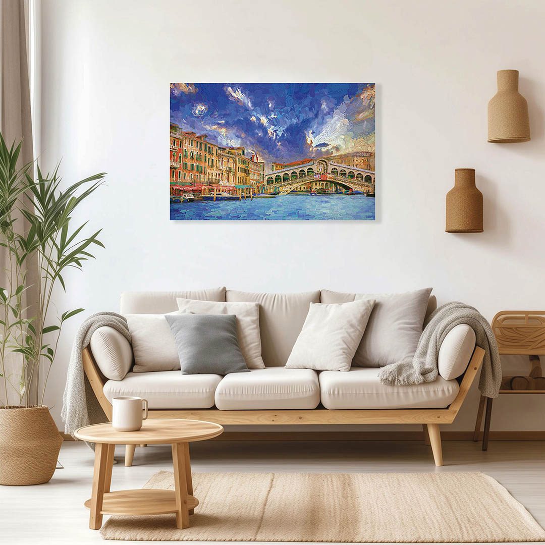 Cuadro Decorativo de Venecia Italia Estilo Oleo #27 45 X 30