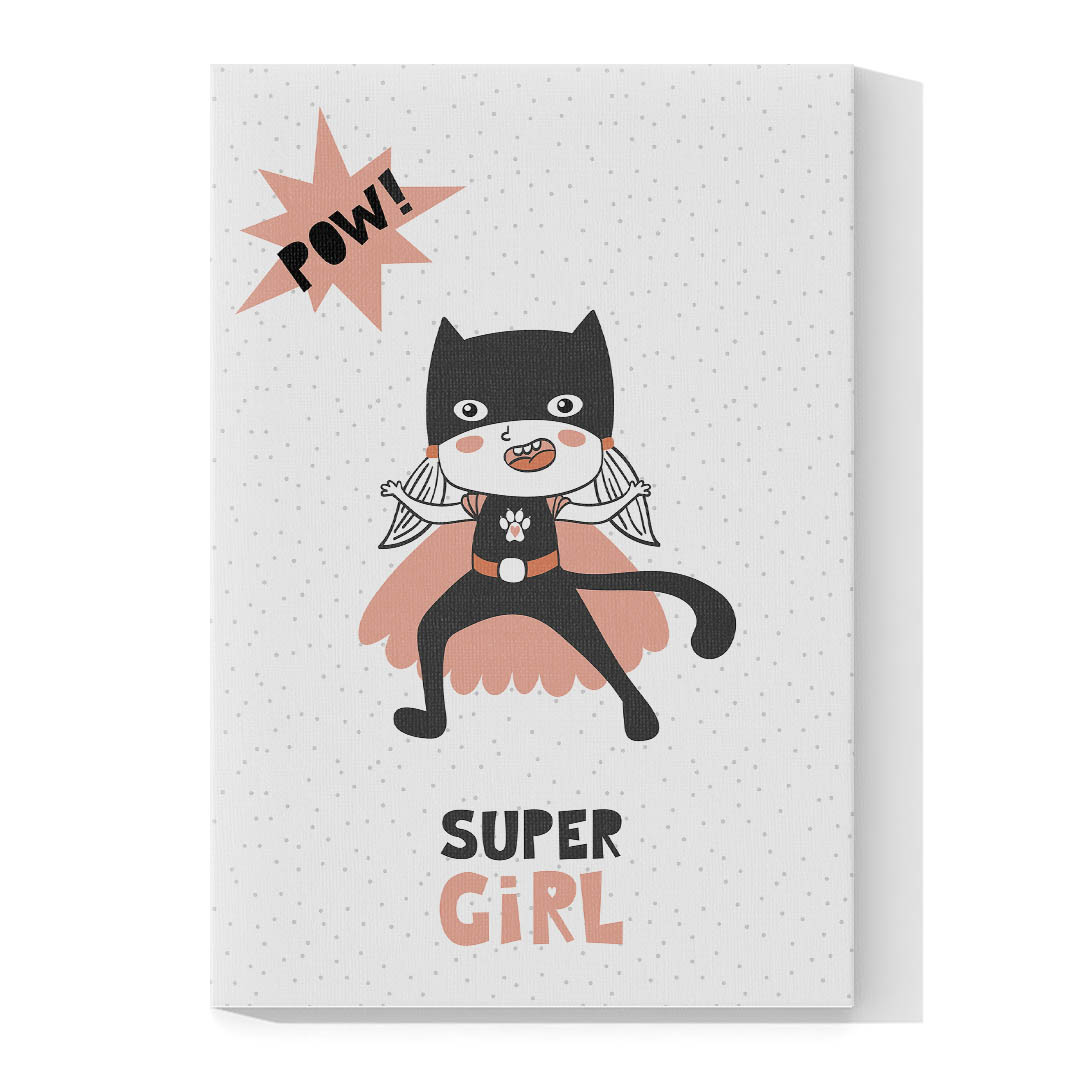 Cuadro Decorativo Infantil Super Niña #21 45 X 30