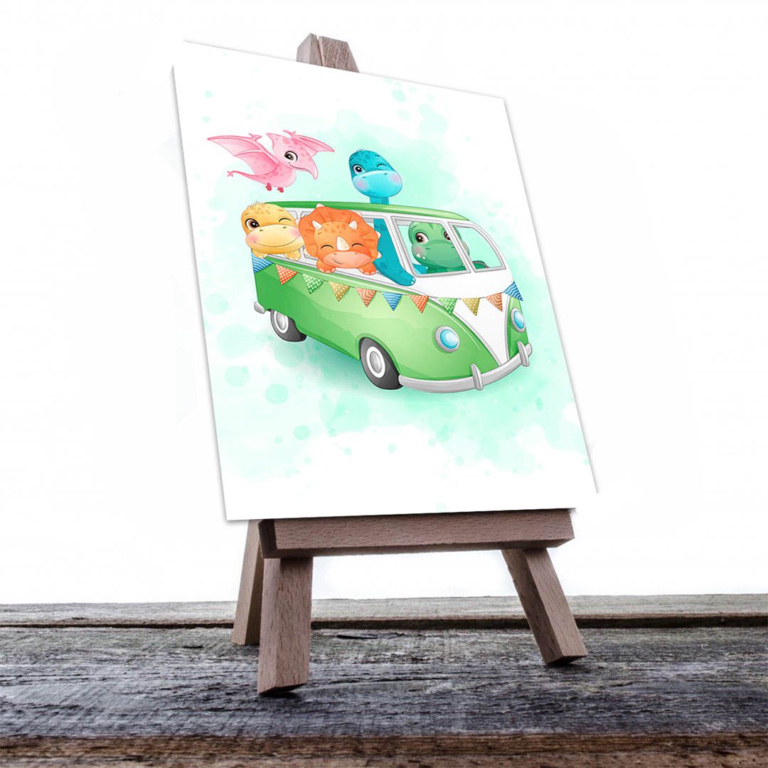Cuadro Decorativo Infantil de Dinosaurios #12 45 X 30