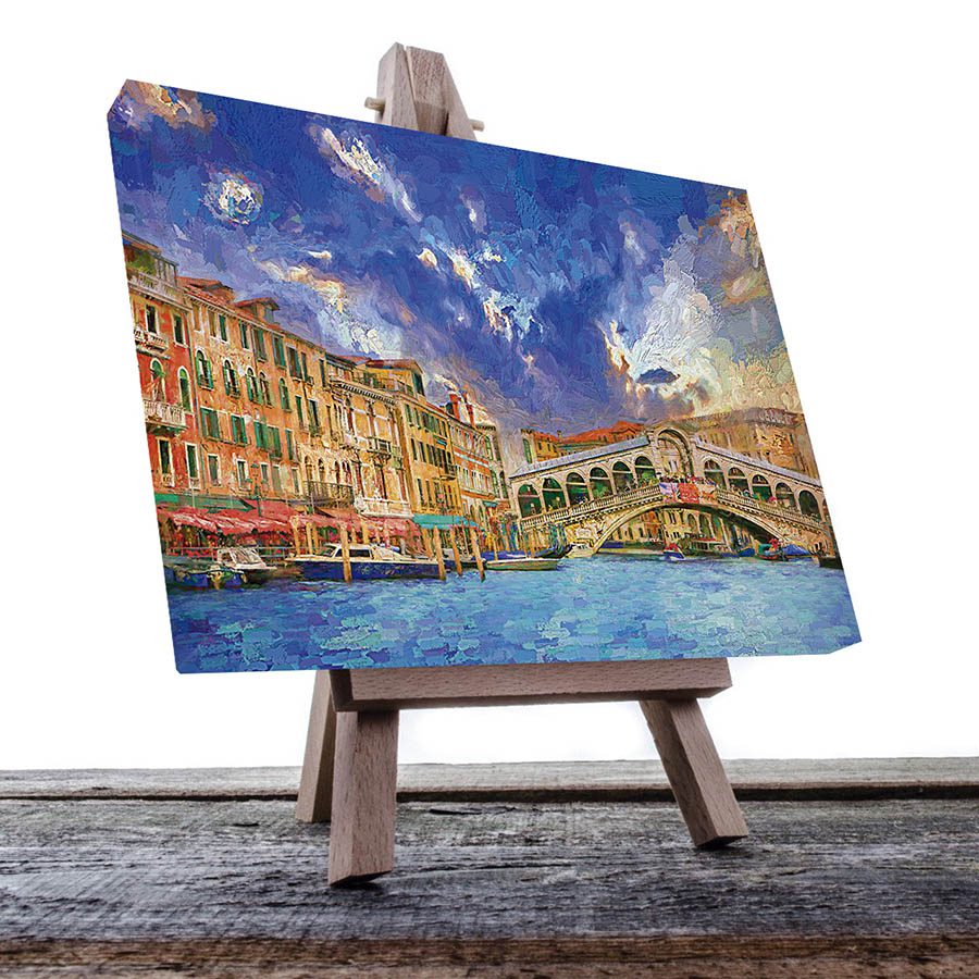 Cuadro Decorativo de Venecia Italia Estilo Oleo #27 45 X 30