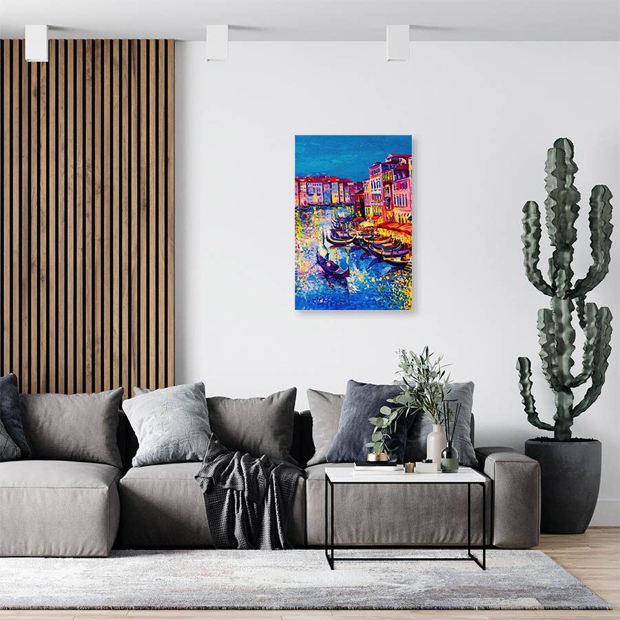 Cuadro Decorativo Venecia Estilo Oleo #02V 45 X 30