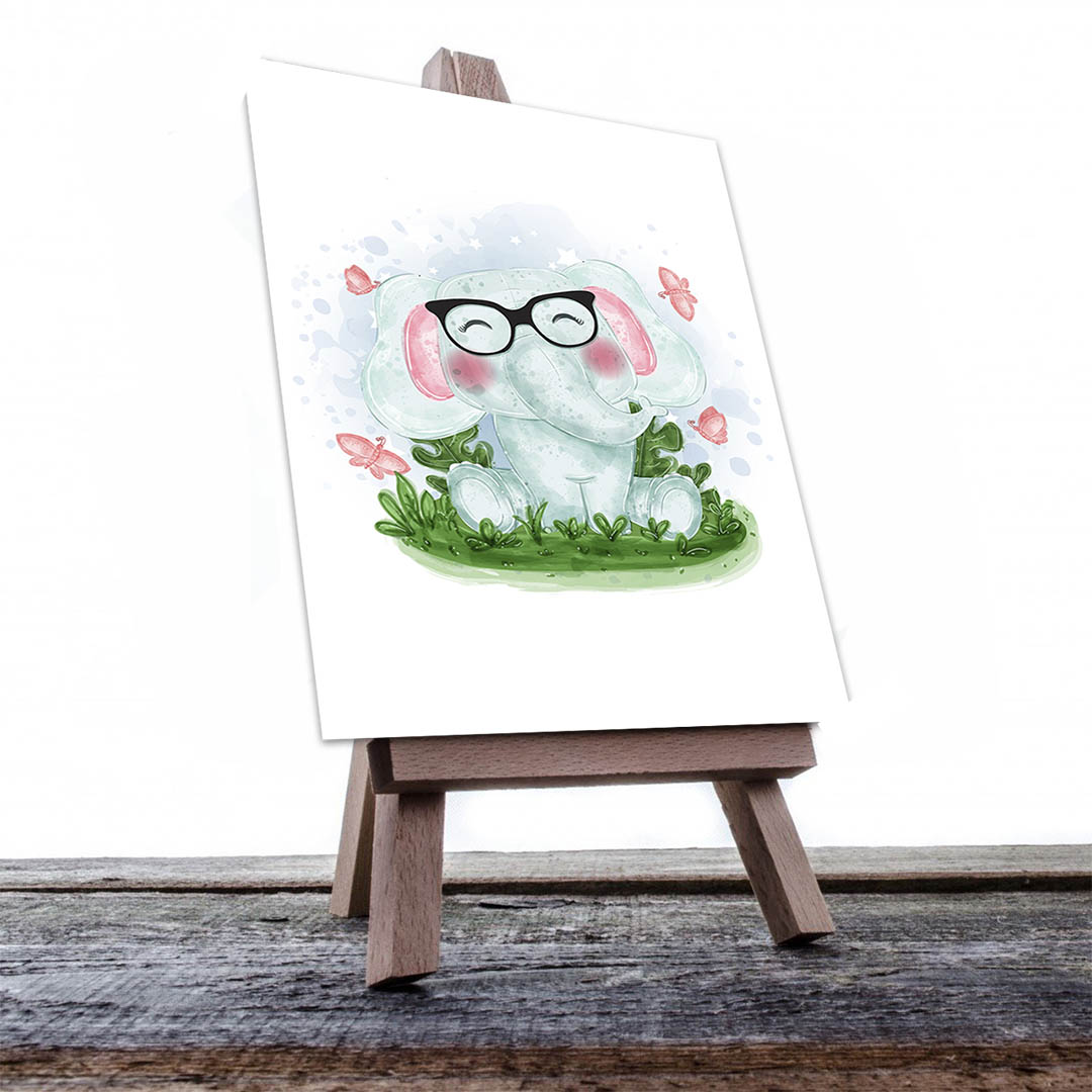 Cuadro Decorativo Infantil Elefante #41 45 X 30