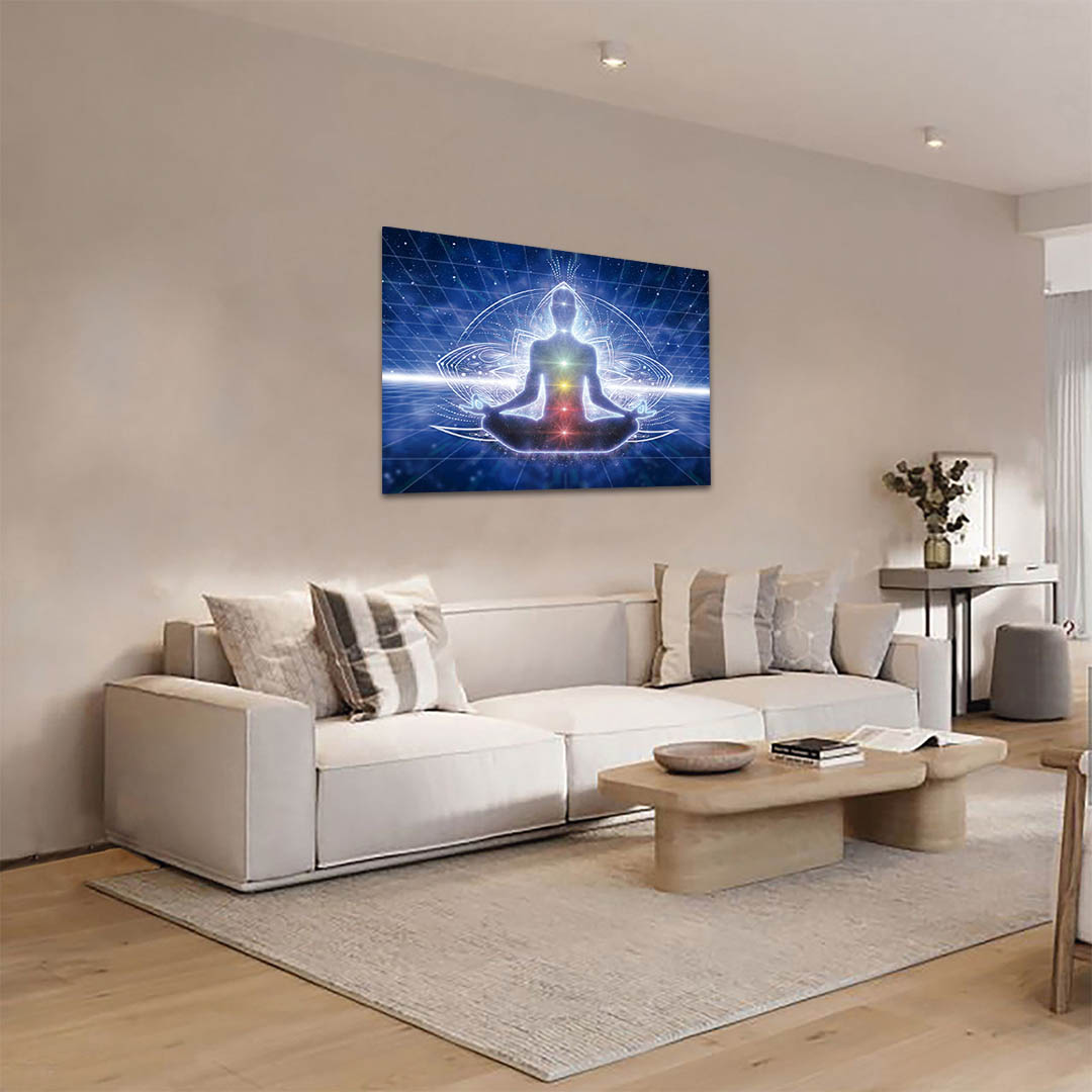 Cuadro Decorativo Holístico los 7 Chakras meditación #34 60 X 40