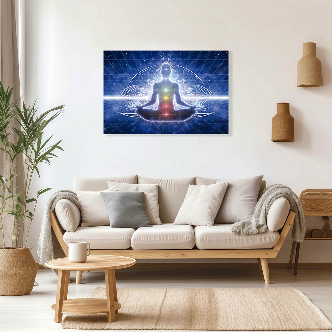 Cuadro Decorativo Holístico los 7 Chakras meditación #34 60 X 40