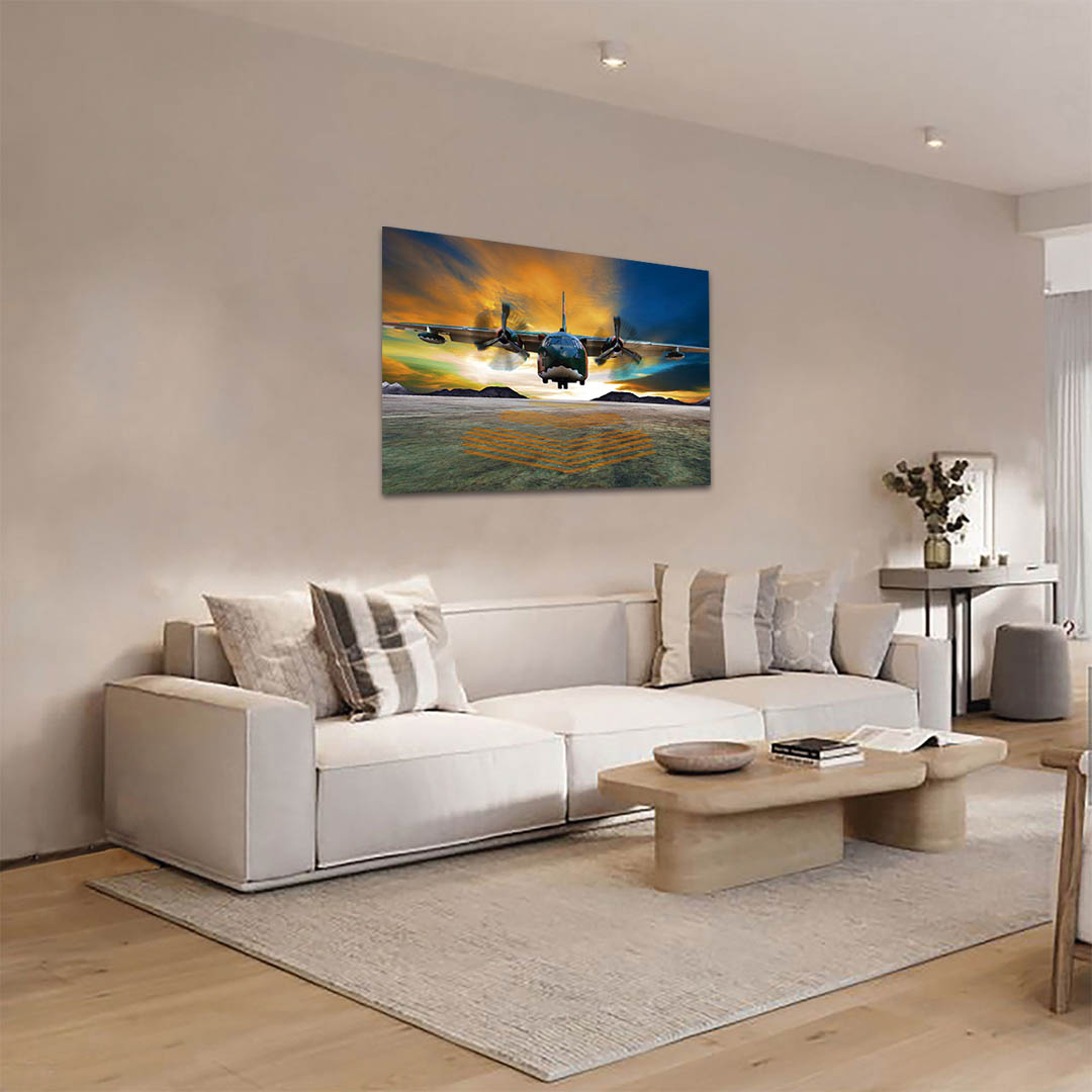 Cuadro Decorativo Avión bombardero de Hélice #8 90 X 60