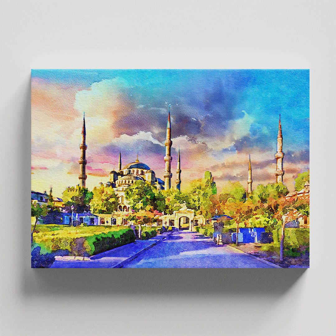 Cuadro Decorativo de Estambul Turquía Estilo Oleo #28 60 X 40