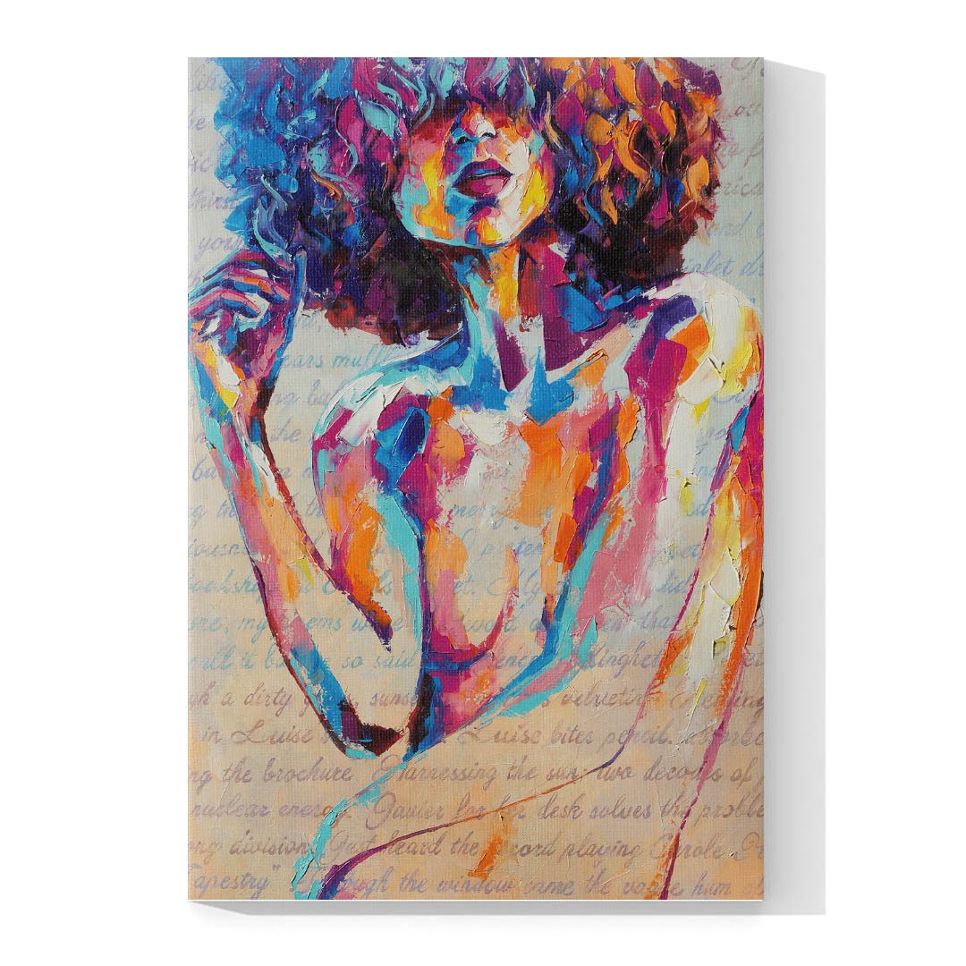 Cuadro Decorativo Mujer Estilo Oleo #02V 90 X 60