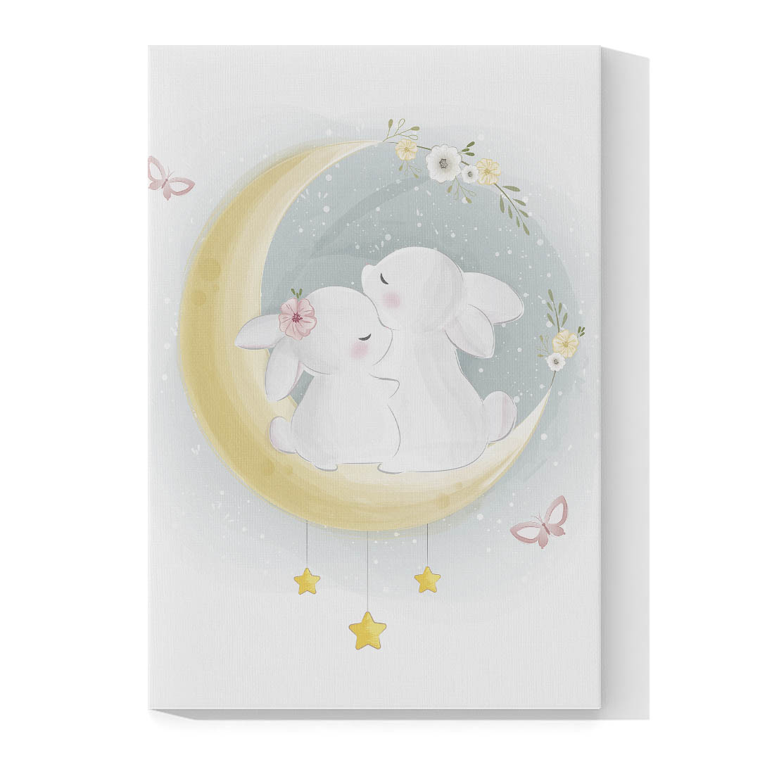 Cuadro Decorativo Infantil Conejos #53 60 X 40