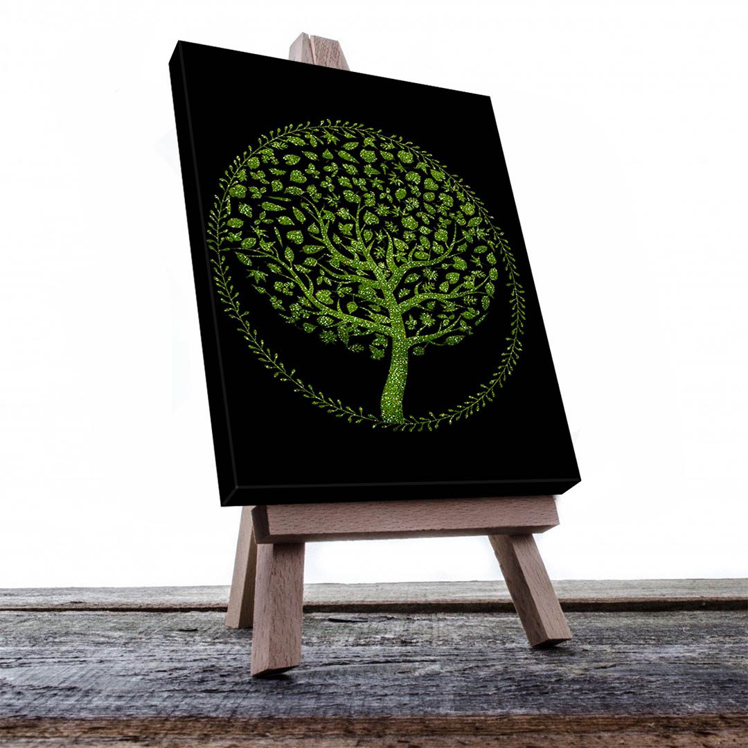 Cuadro Decorativo Holístico Arbol de la vida fono negro #33V 90 X 60