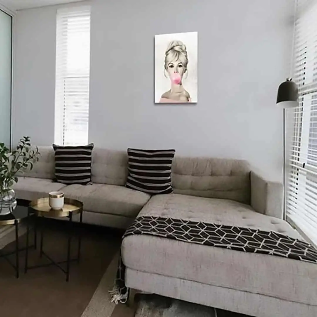 Cuadro Decorativo Brigitte Bardot con chicle 40 X 60