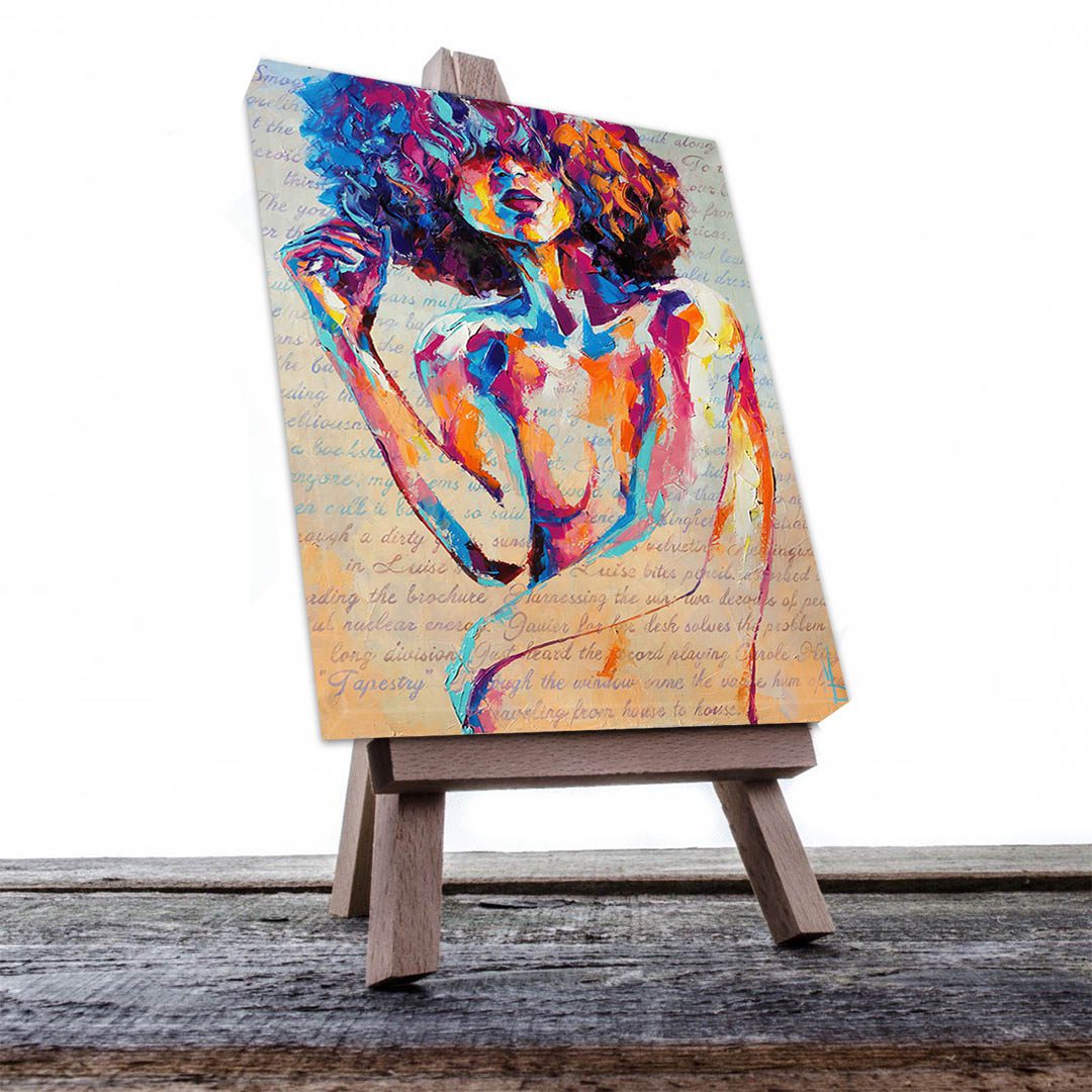 Cuadro Decorativo Mujer Estilo Oleo #02V 90 X 60
