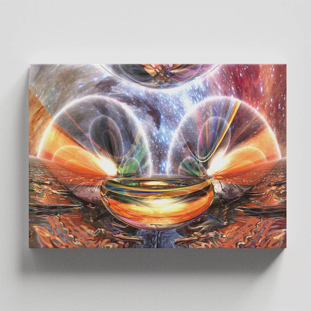 Cuadro Decorativo Abstracto inspirado en el Sol y el Universo #7 60 X 40