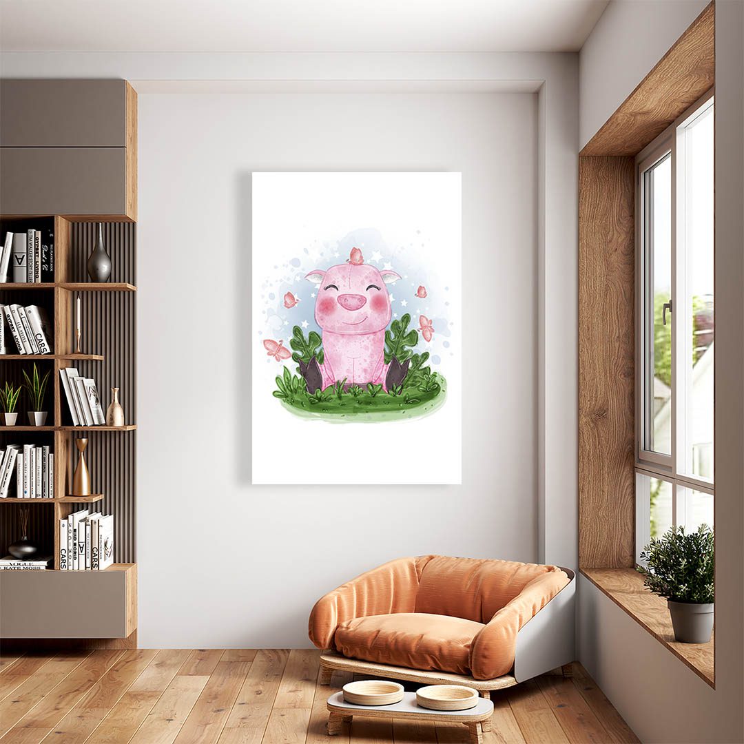 Cuadro Decorativo Infantil Puerquito #45 60 X 40