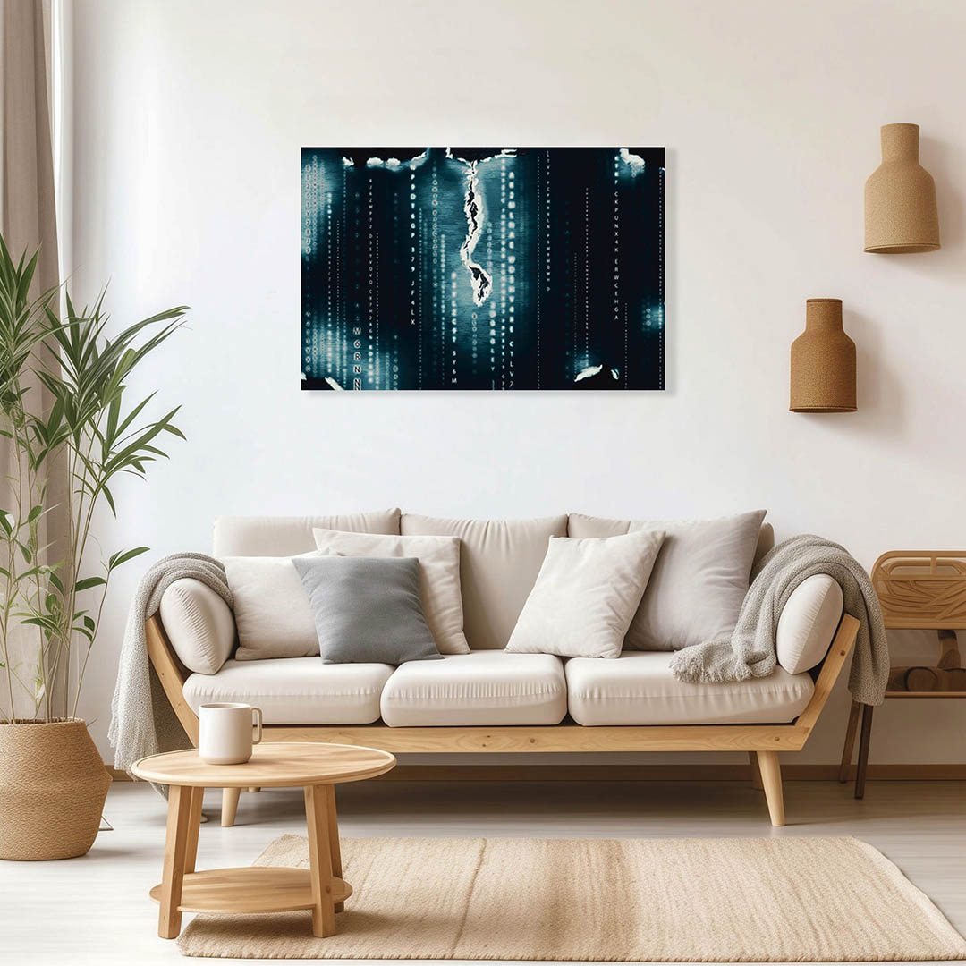 Cuadro Decorativo Abstracto Estilo Matrix 60 X 40