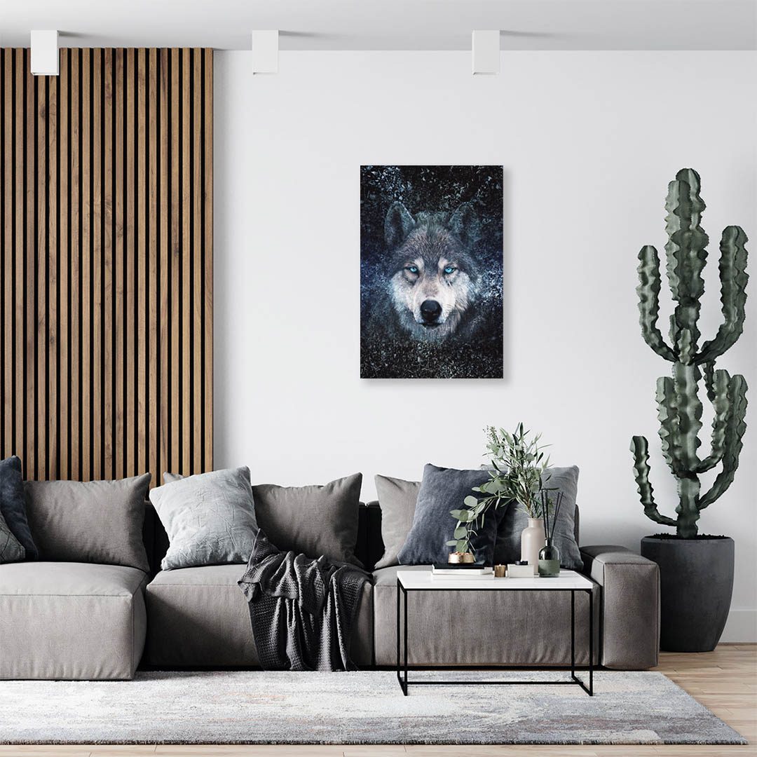 Cuadro Decorativo Lobo Gris #04 60 X 40