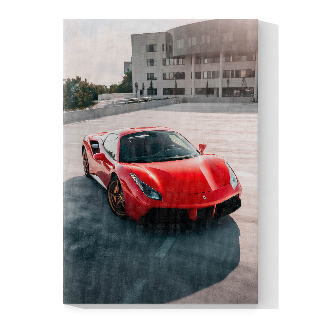 Cuadro Decorativo de Automóvil Deportivo Ferrari Rojo #39 90 X 45