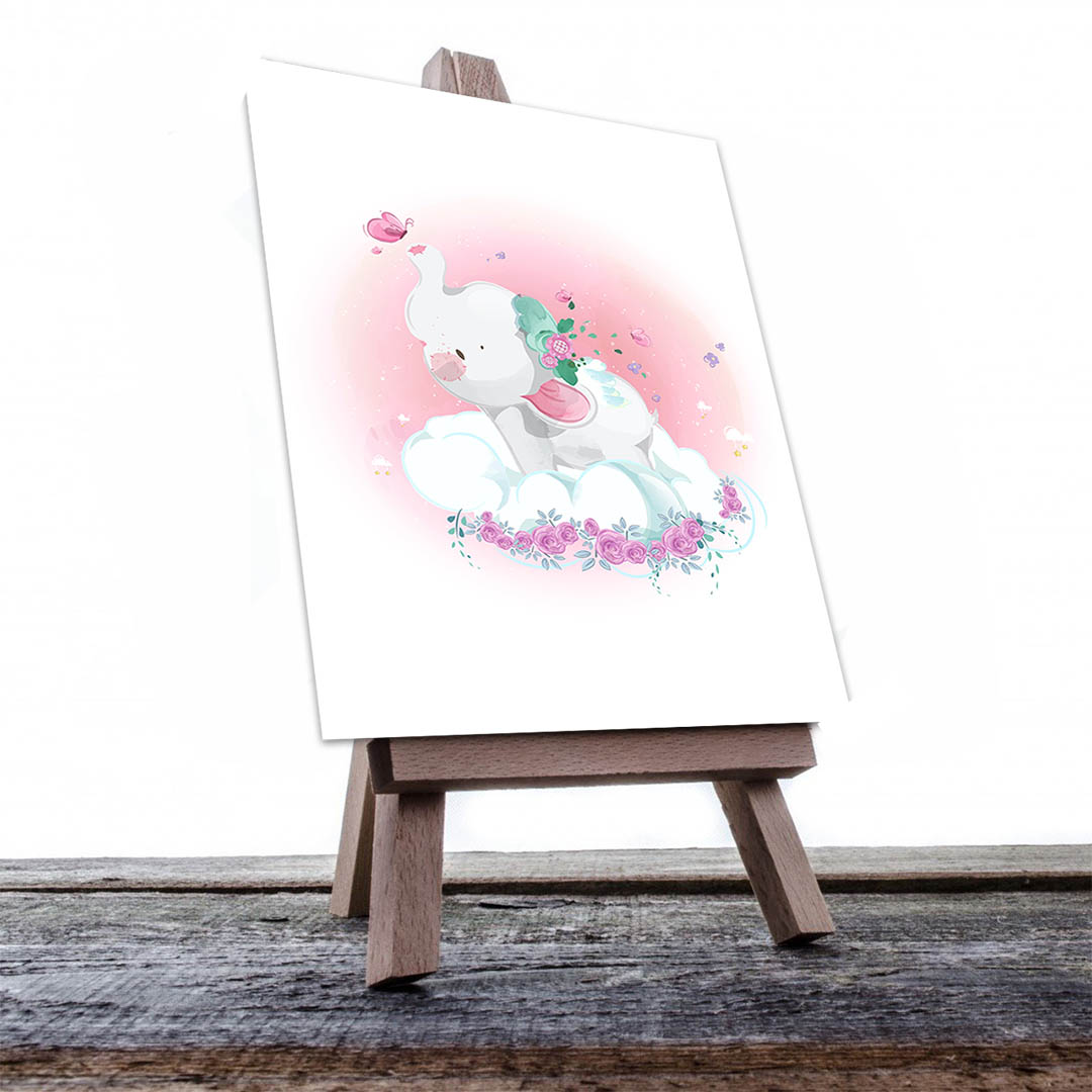 Cuadro Decorativo Infantil Elefante #58 60 X 40