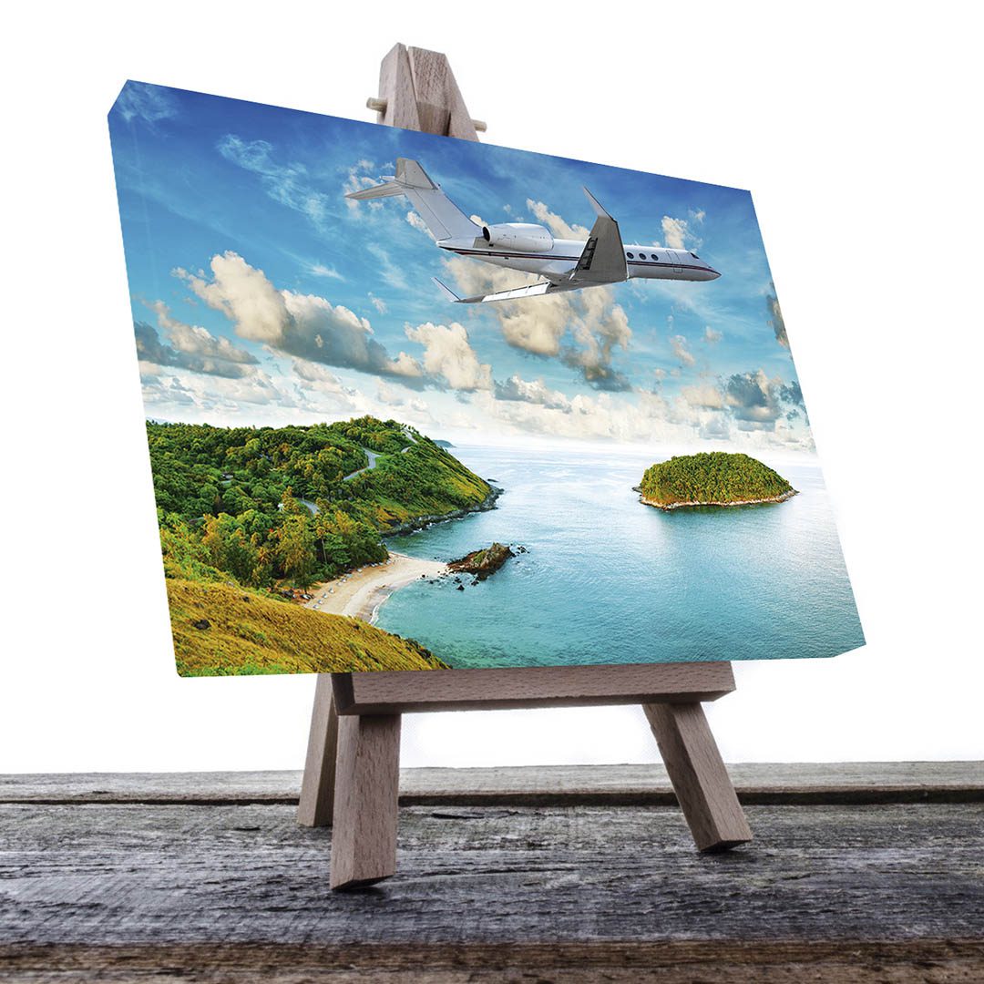 Cuadro Decorativo Avión Jet Privado #6 90 X 60