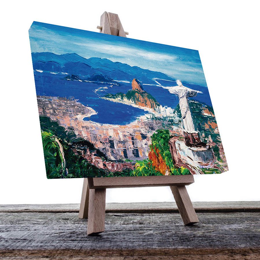 Cuadro Decorativo Cristo de Rio de Janeiro Brasil  Oleo #29 60 X 40