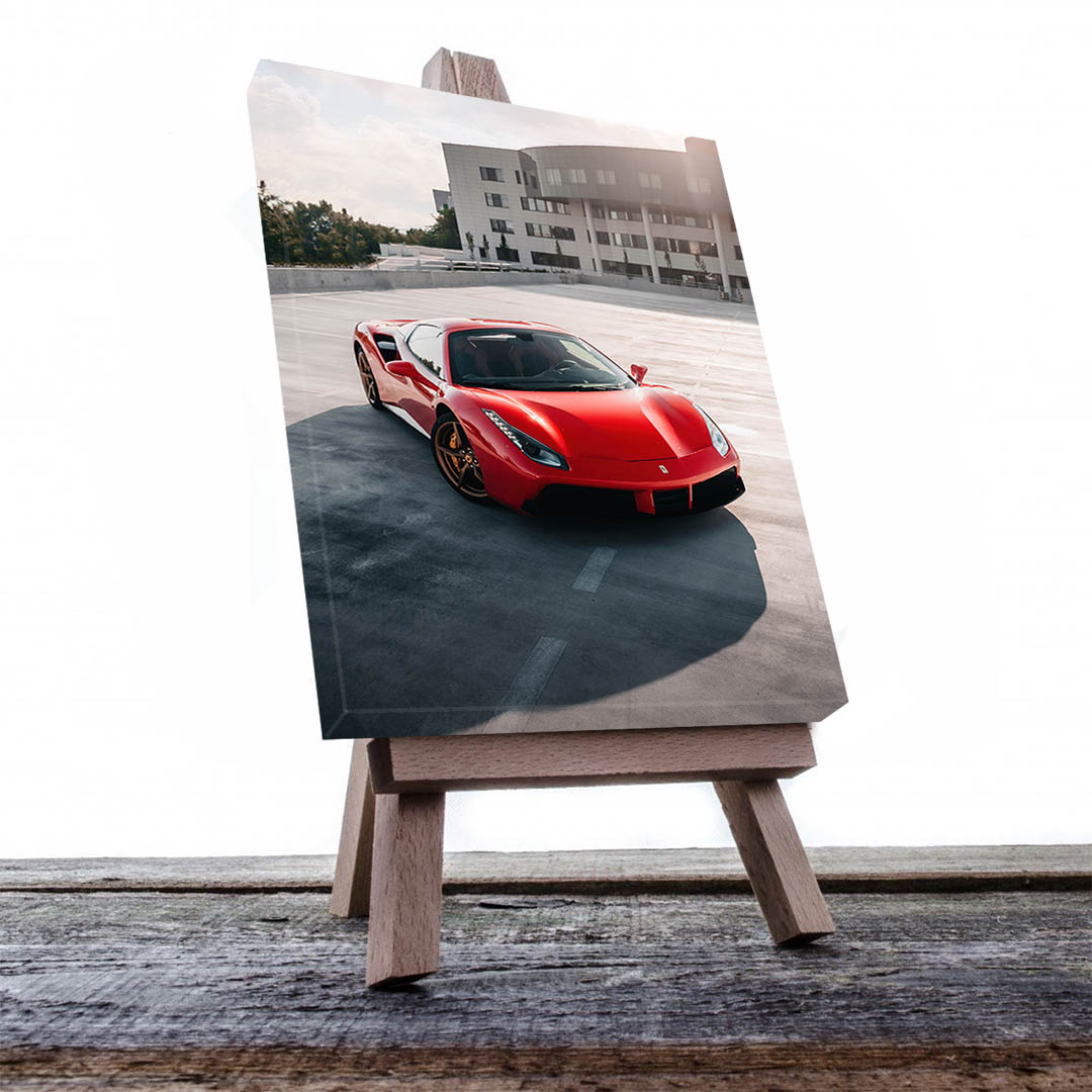 Cuadro Decorativo de Automóvil Deportivo Ferrari Rojo #39 90 X 45