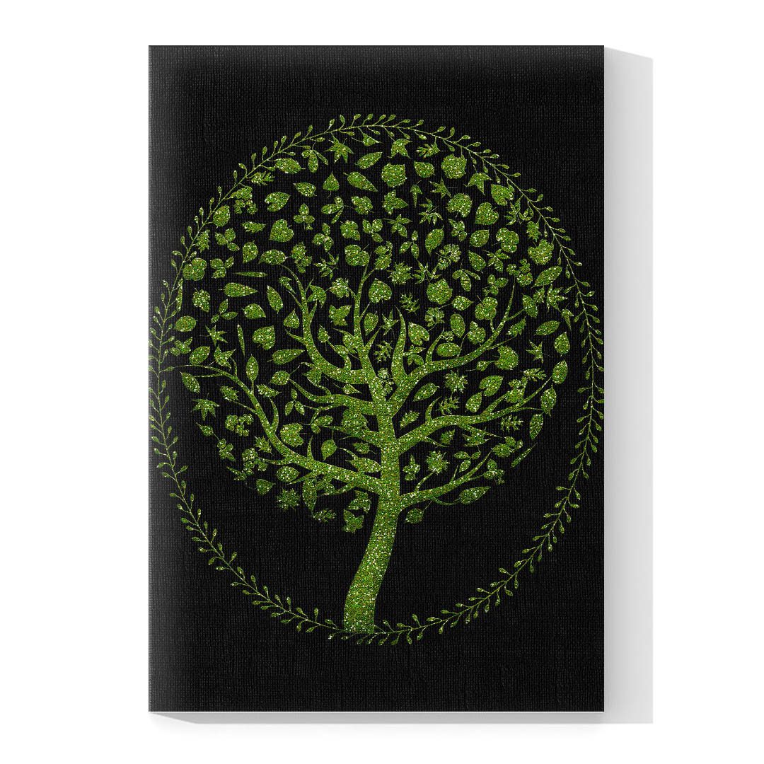 Cuadro Decorativo Holístico Arbol de la vida fono negro #33V 90 X 60