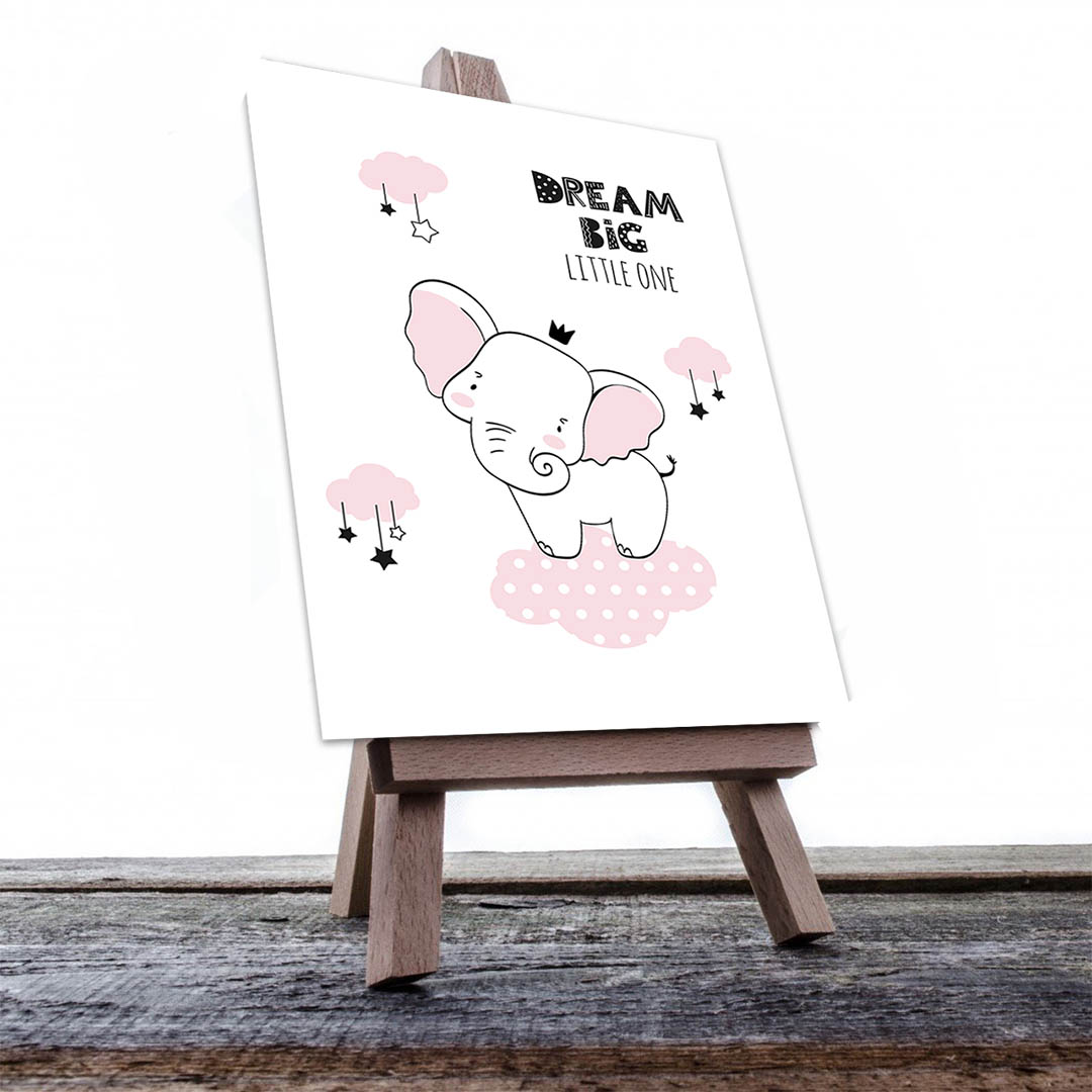 Cuadro Decorativo Infantil Elefante #26 90 X 60